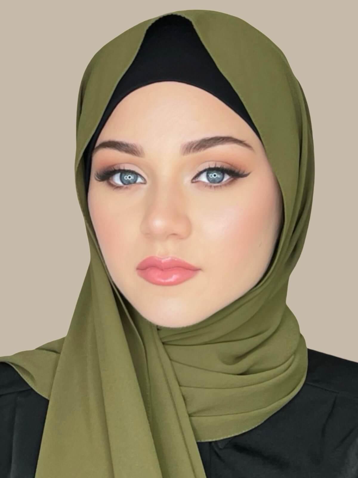 Classic Chiffon Hijab-Olive