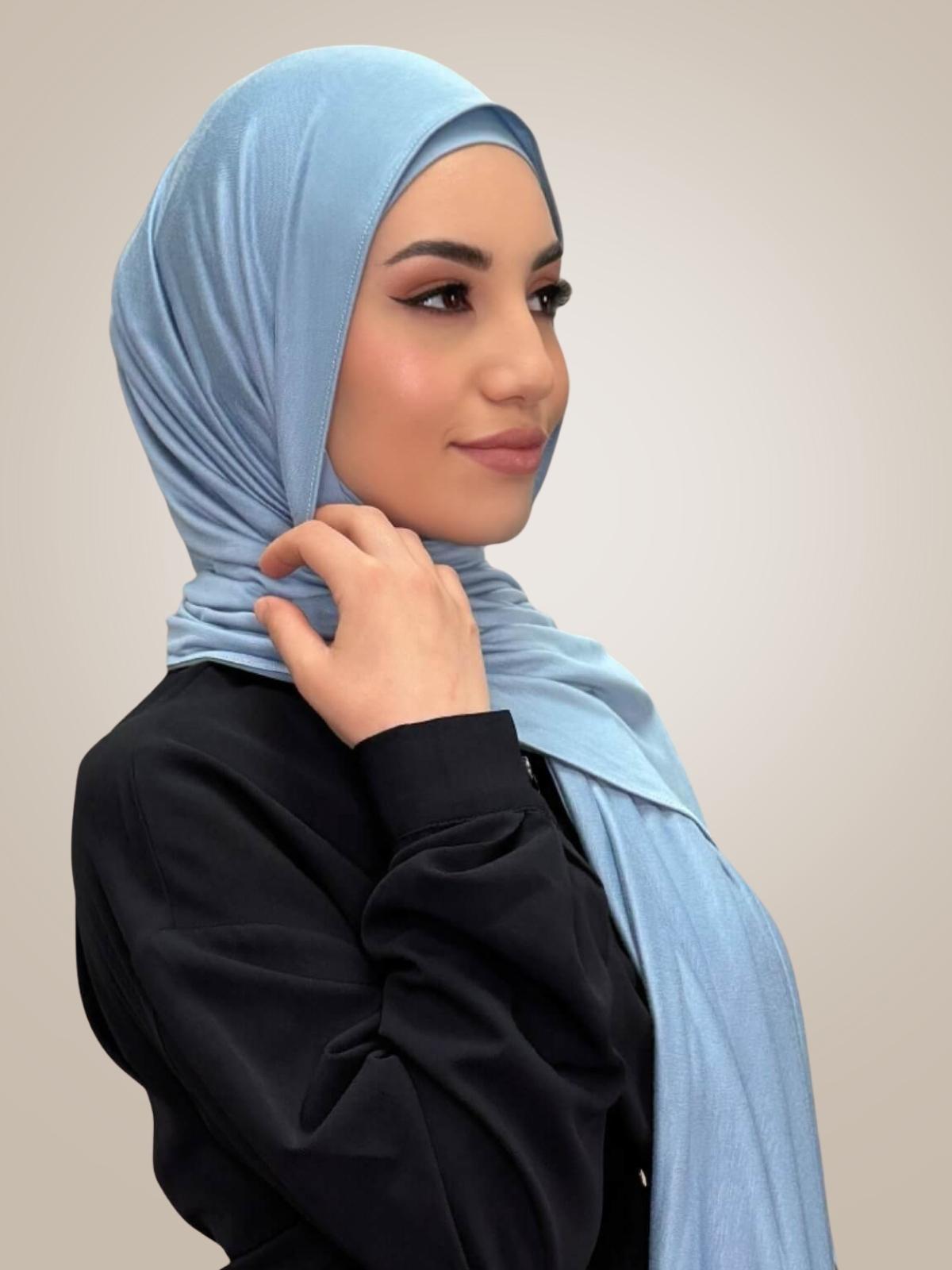 Premium Jersey Hijab-Dusty Blue