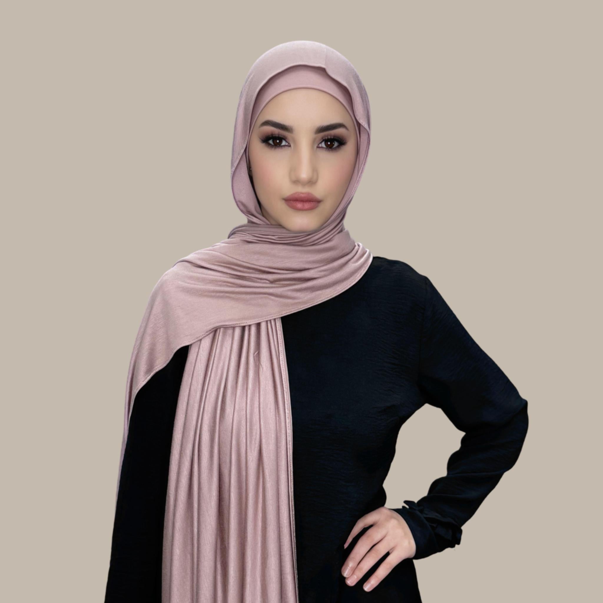 Premium Jersey Hijab-Dusty Rose