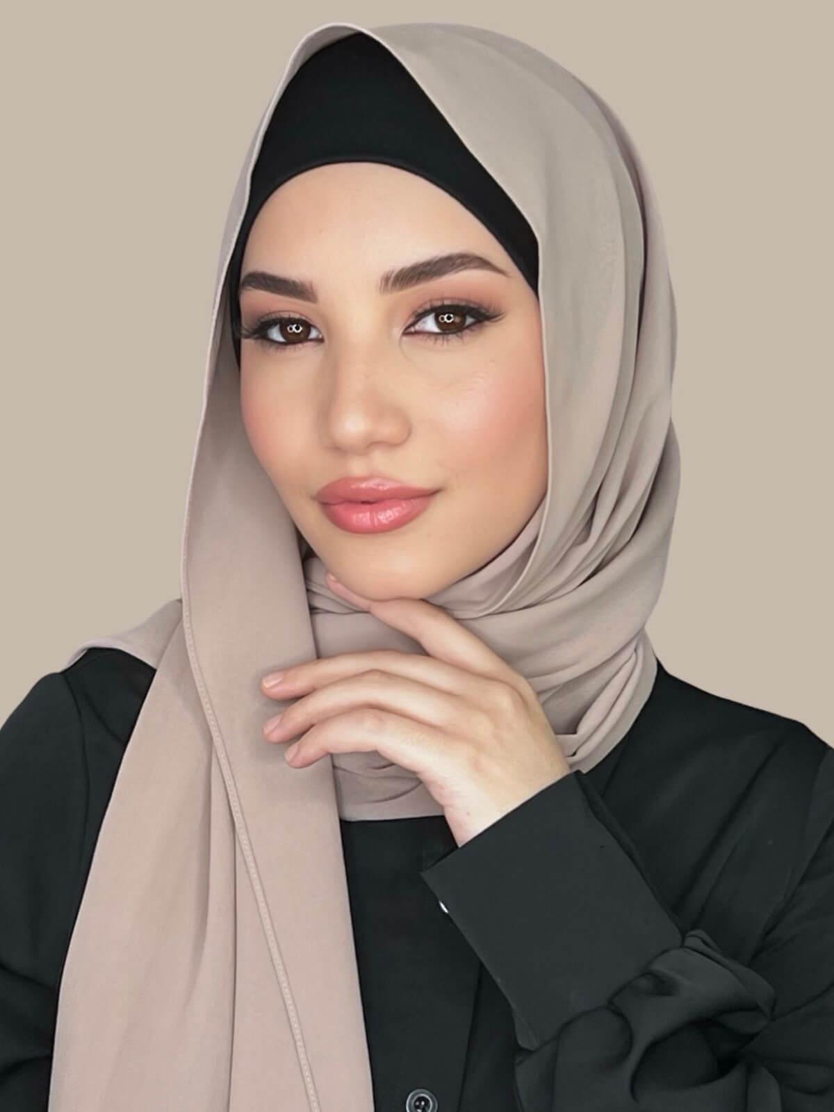 Classic Chiffon Hijab-Dusty Mink