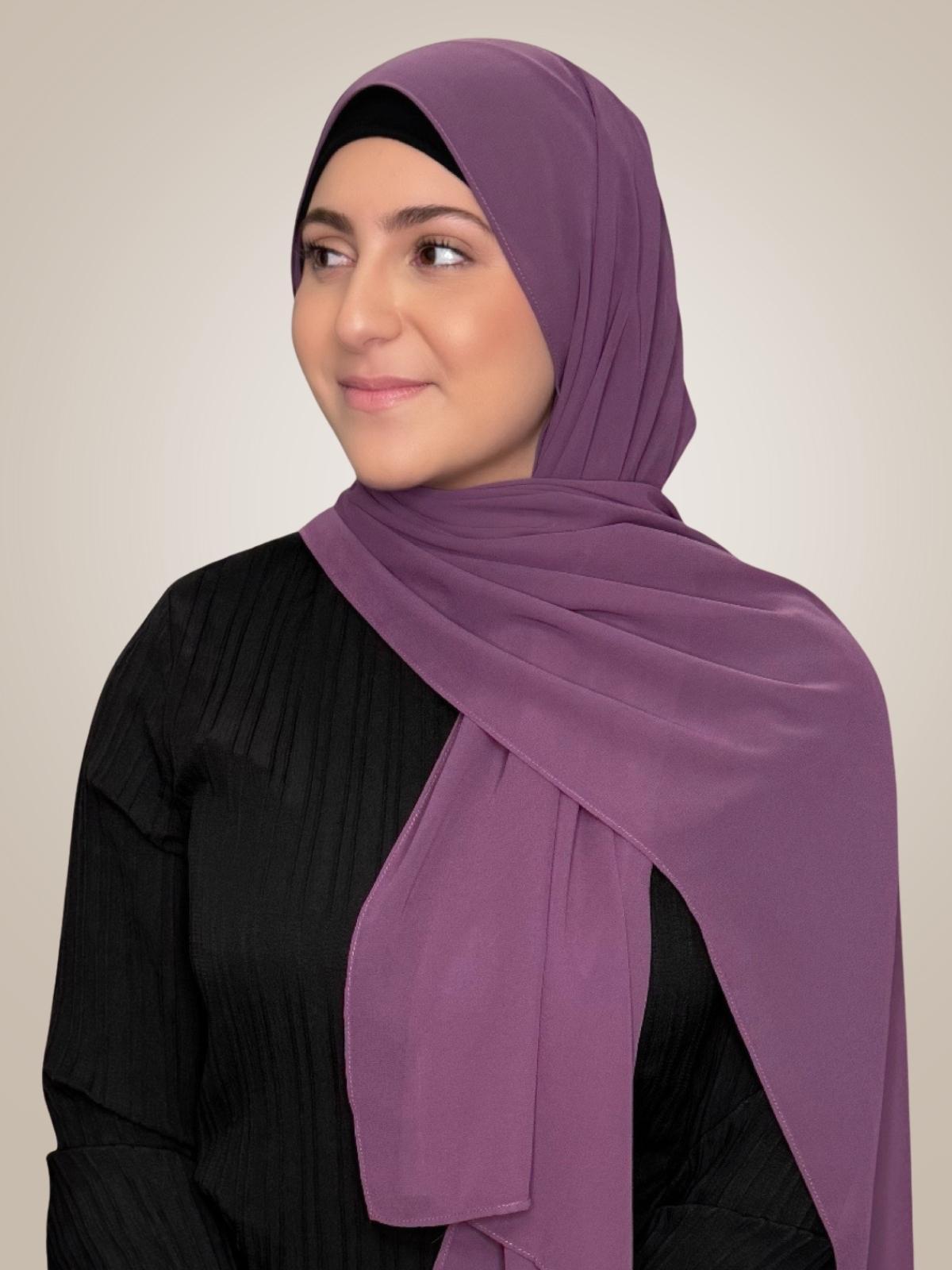 Modish Girl Luxury Chiffon Hijab-Mauve Taupe