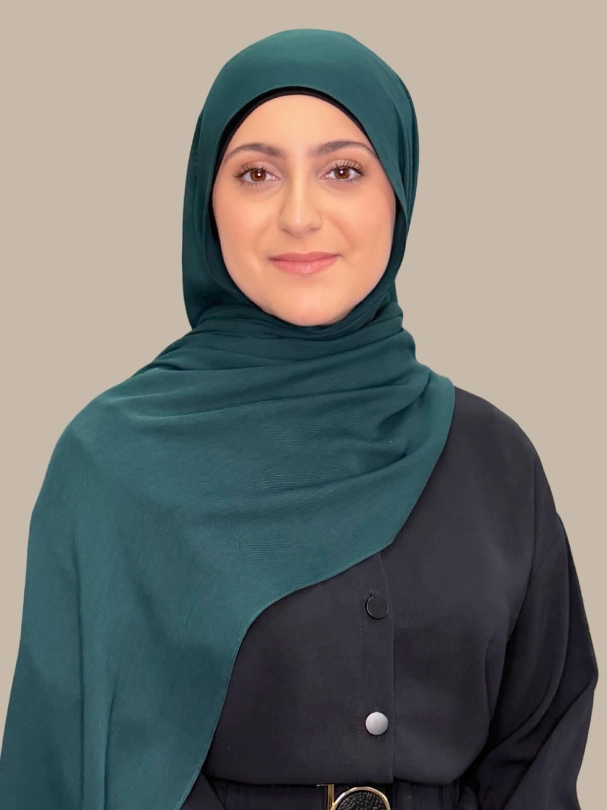 Modish Girl Cotton Modal Hijab-Dark Aqua