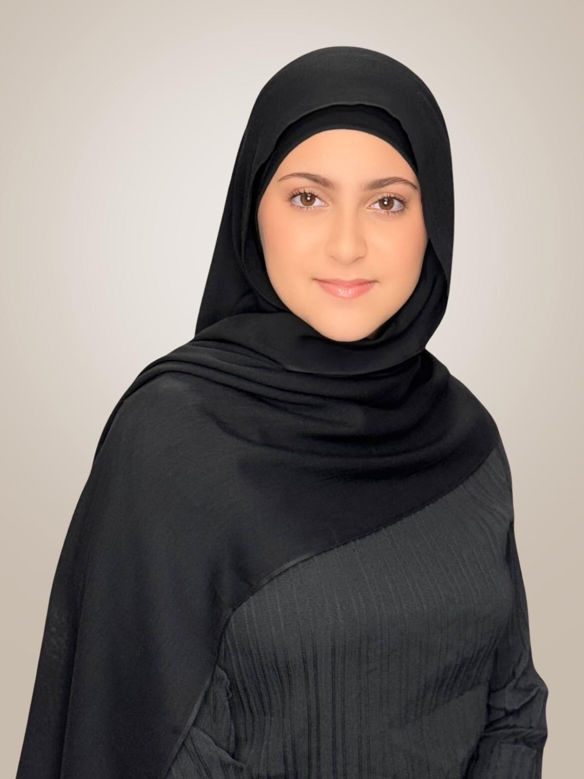 Modish Girl Cotton Modal Hijab-Black