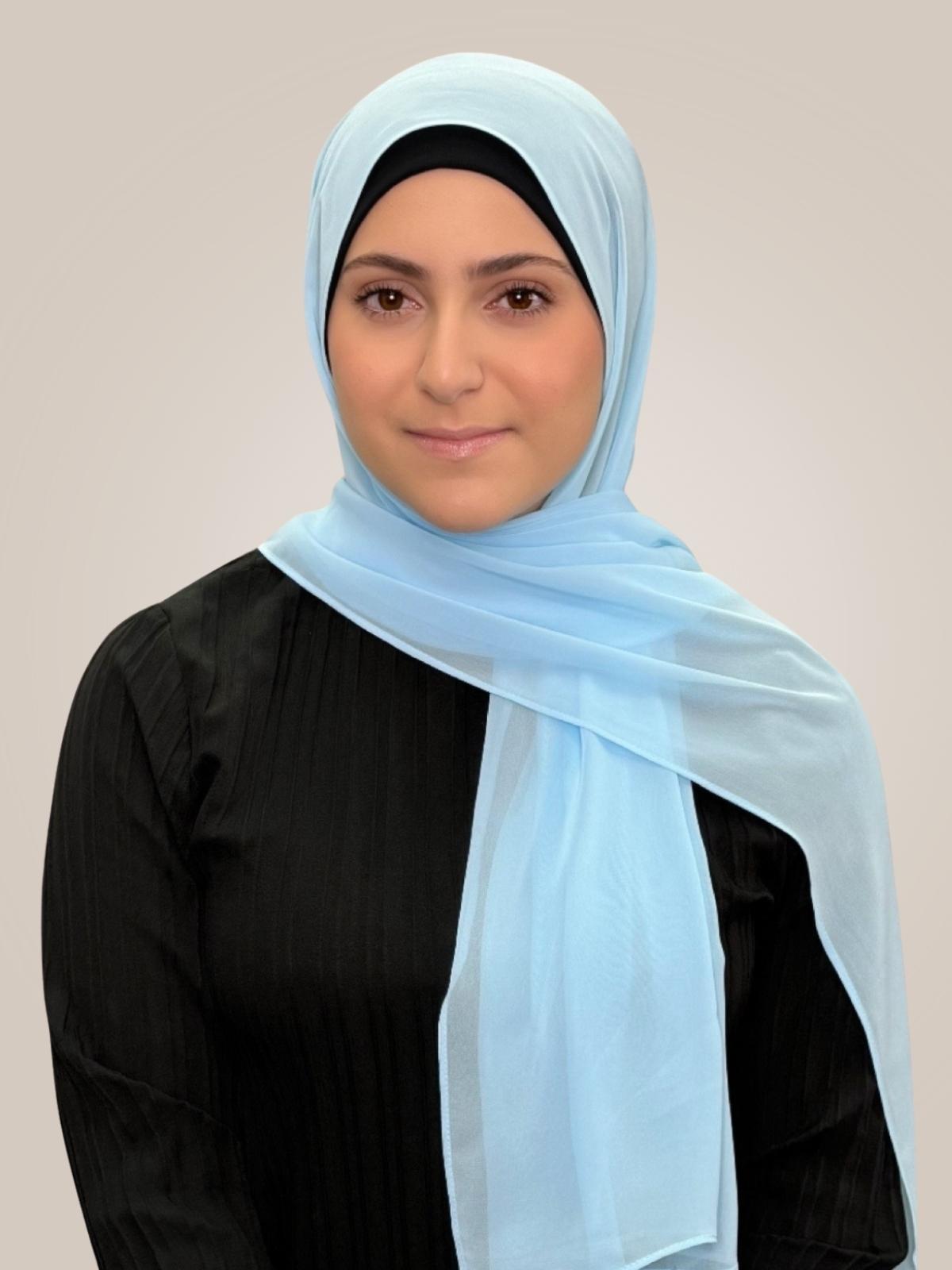 Modish Girl Luxury Chiffon Hijab-Baby Blue