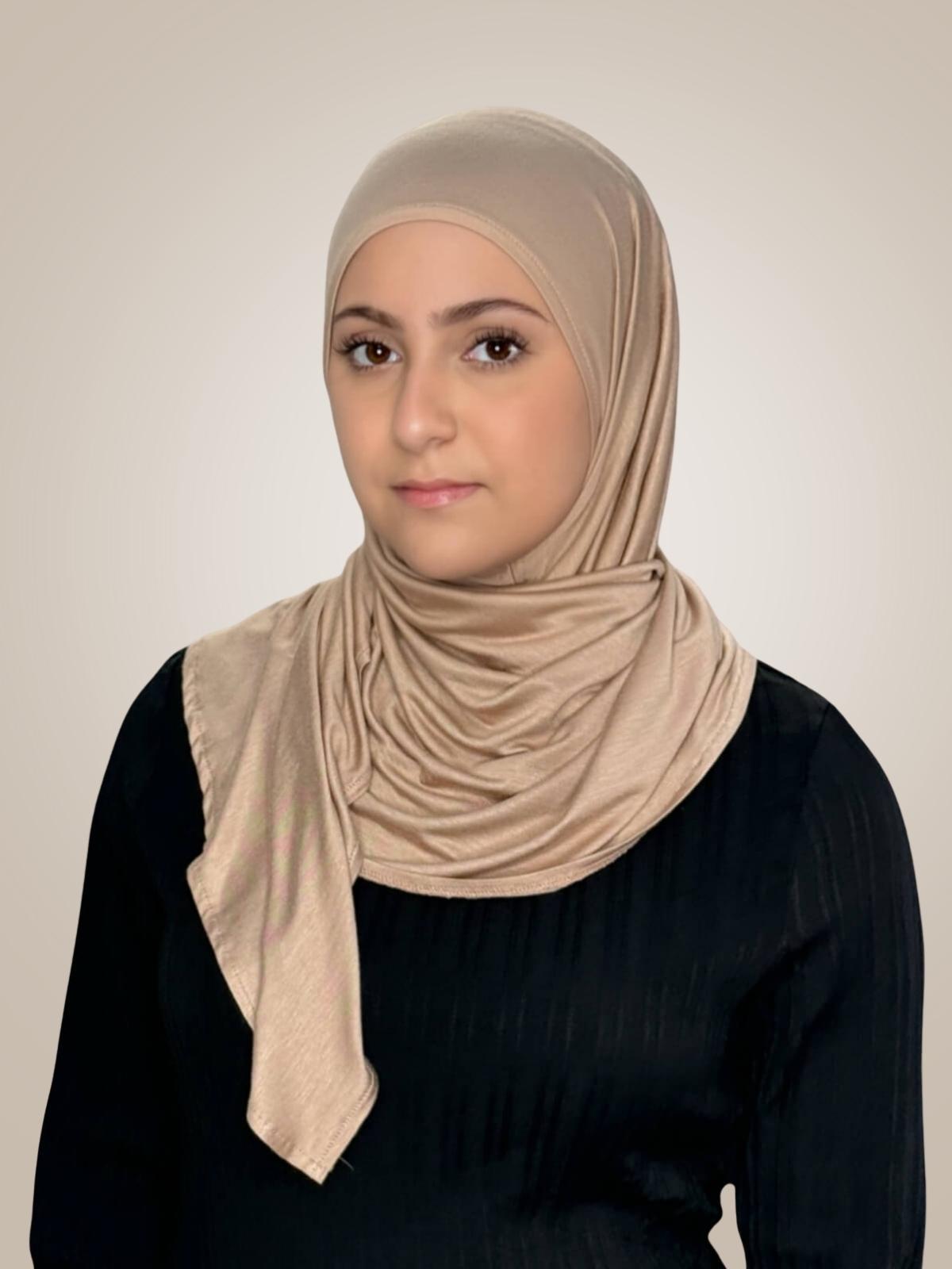 Modish Girl Pre-Sewn Jersey hijab-Warm Taupe