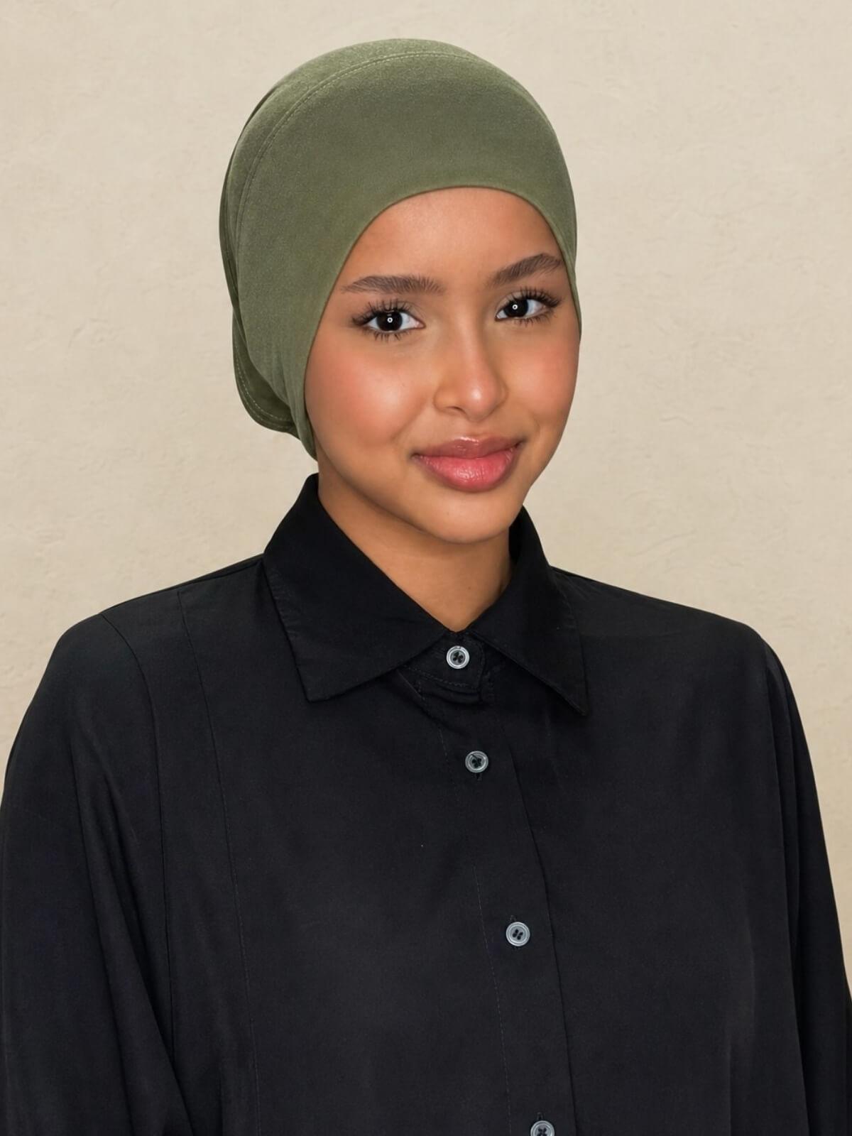 Premium Cotton Underscarf-Dusty Olive