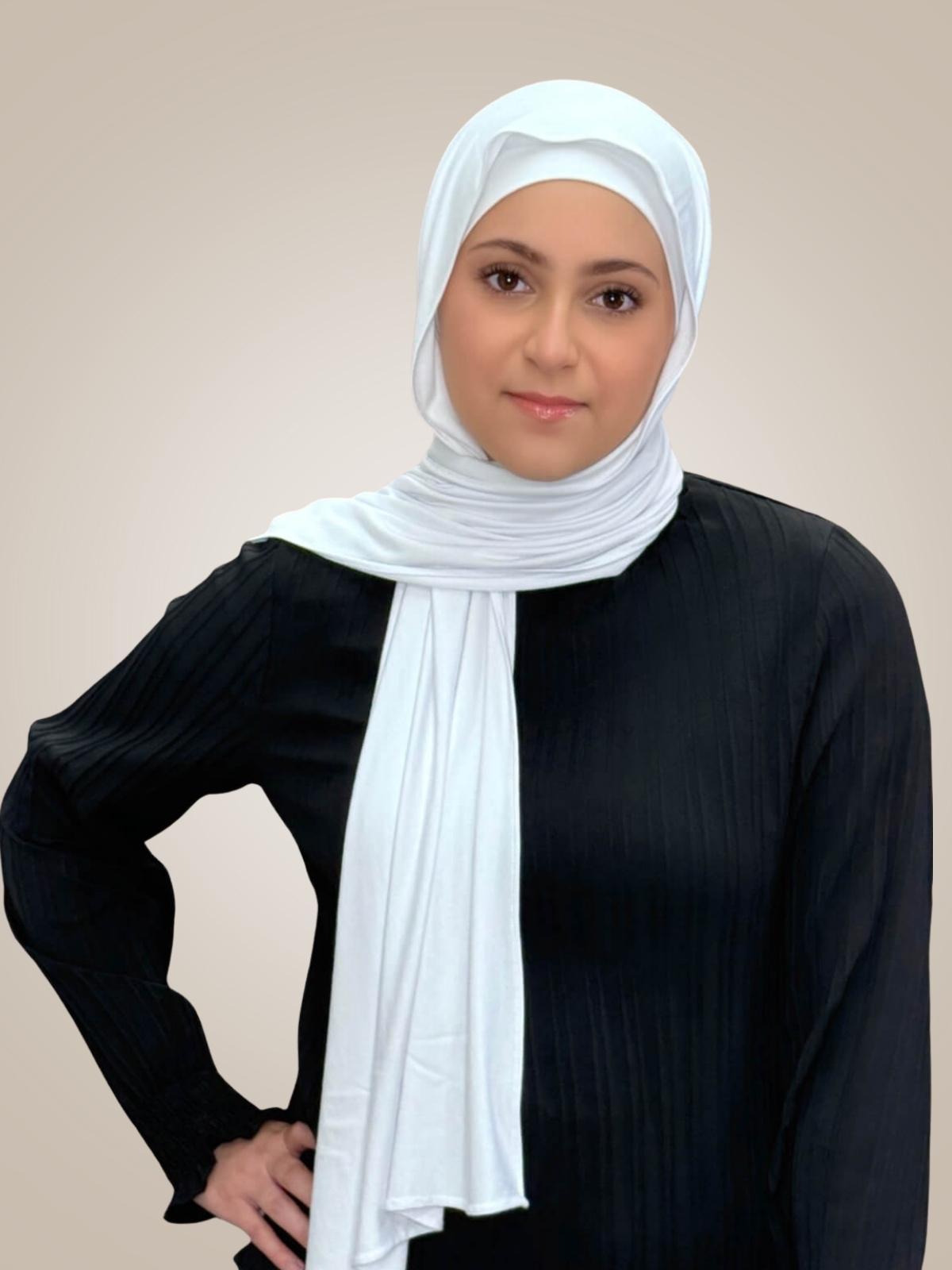 Modish Girl Premium Jersey Hijab-White