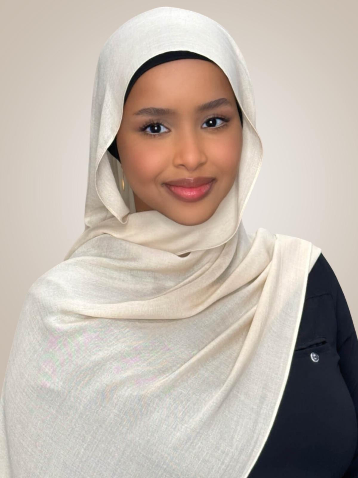 Cotton Modal Hijab-Buttercream