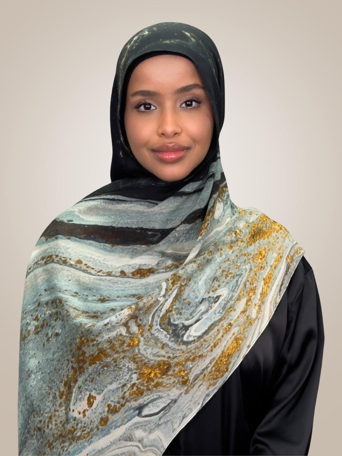 Print Modal Hijab-Sedona Slate