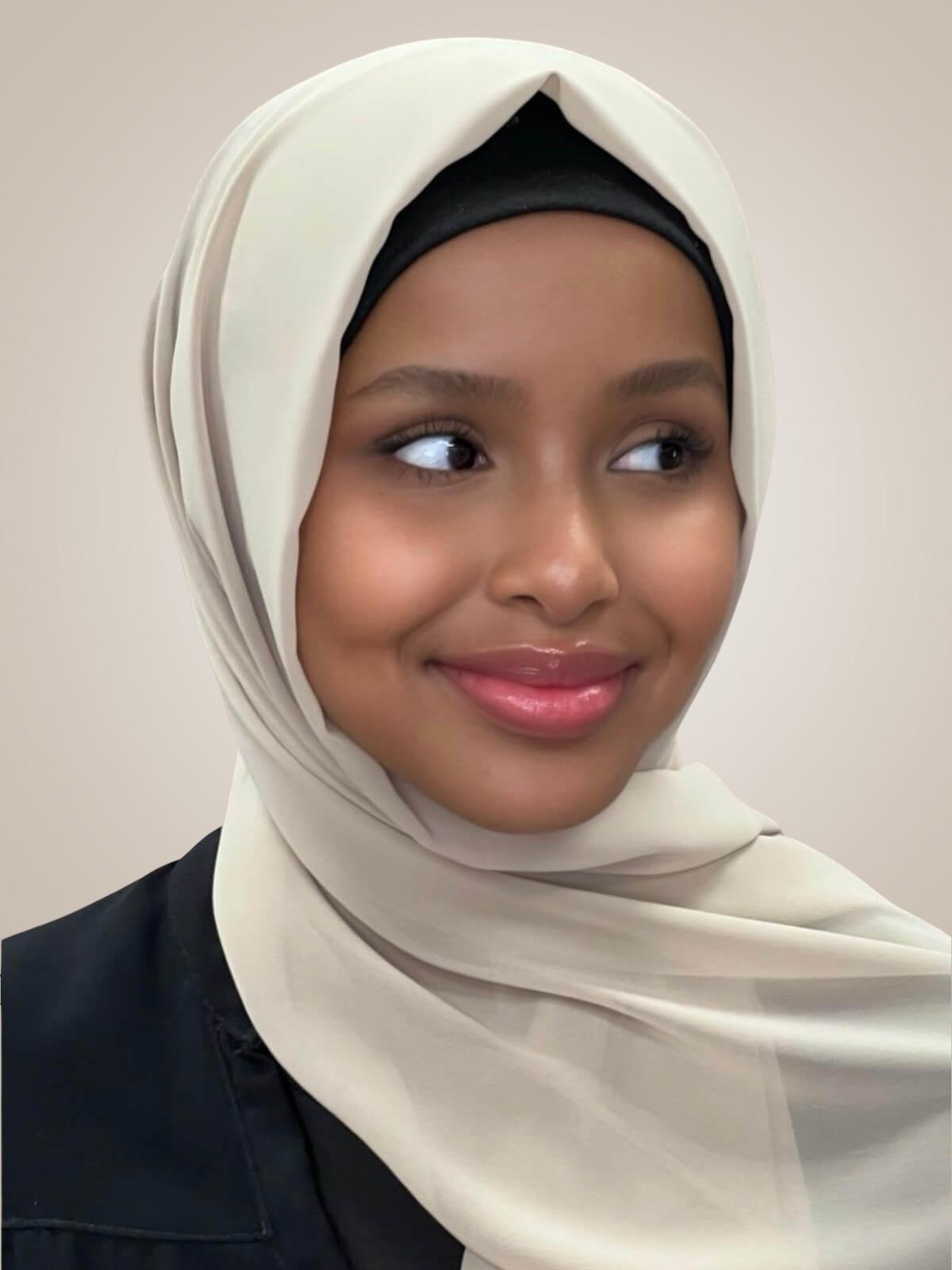 Luxury Chiffon Hijab-Vanilla