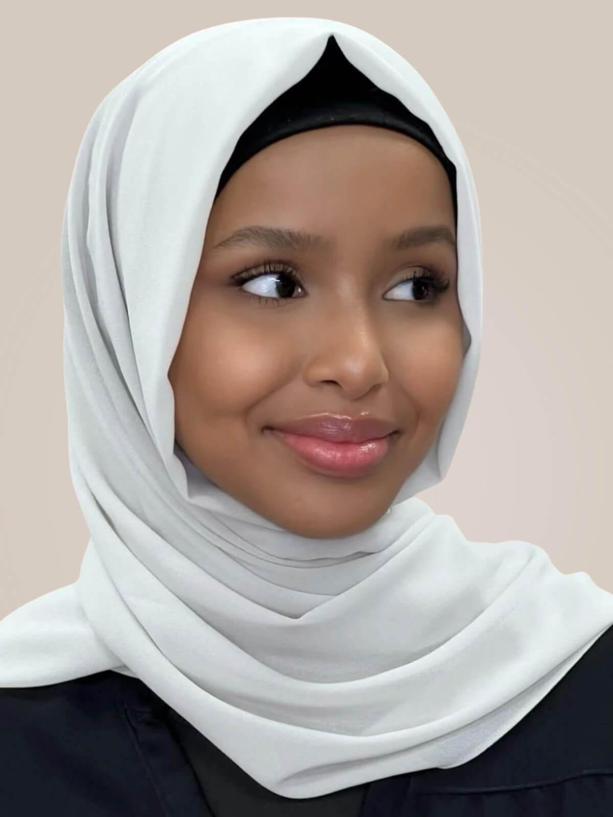 Luxury Chiffon Hijab-Ivory
