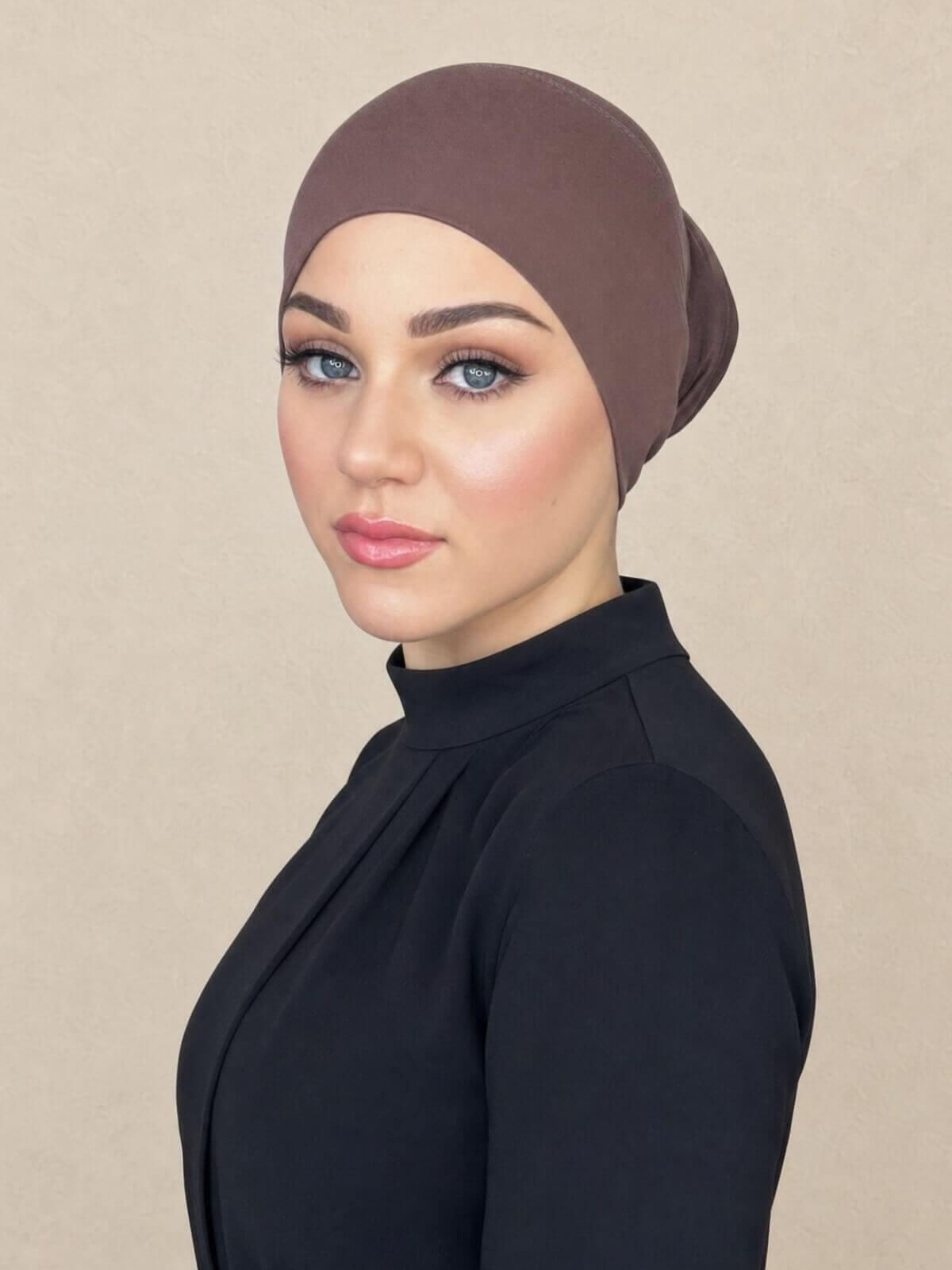 Premium Jersey Underscarf-Mocha Brown
