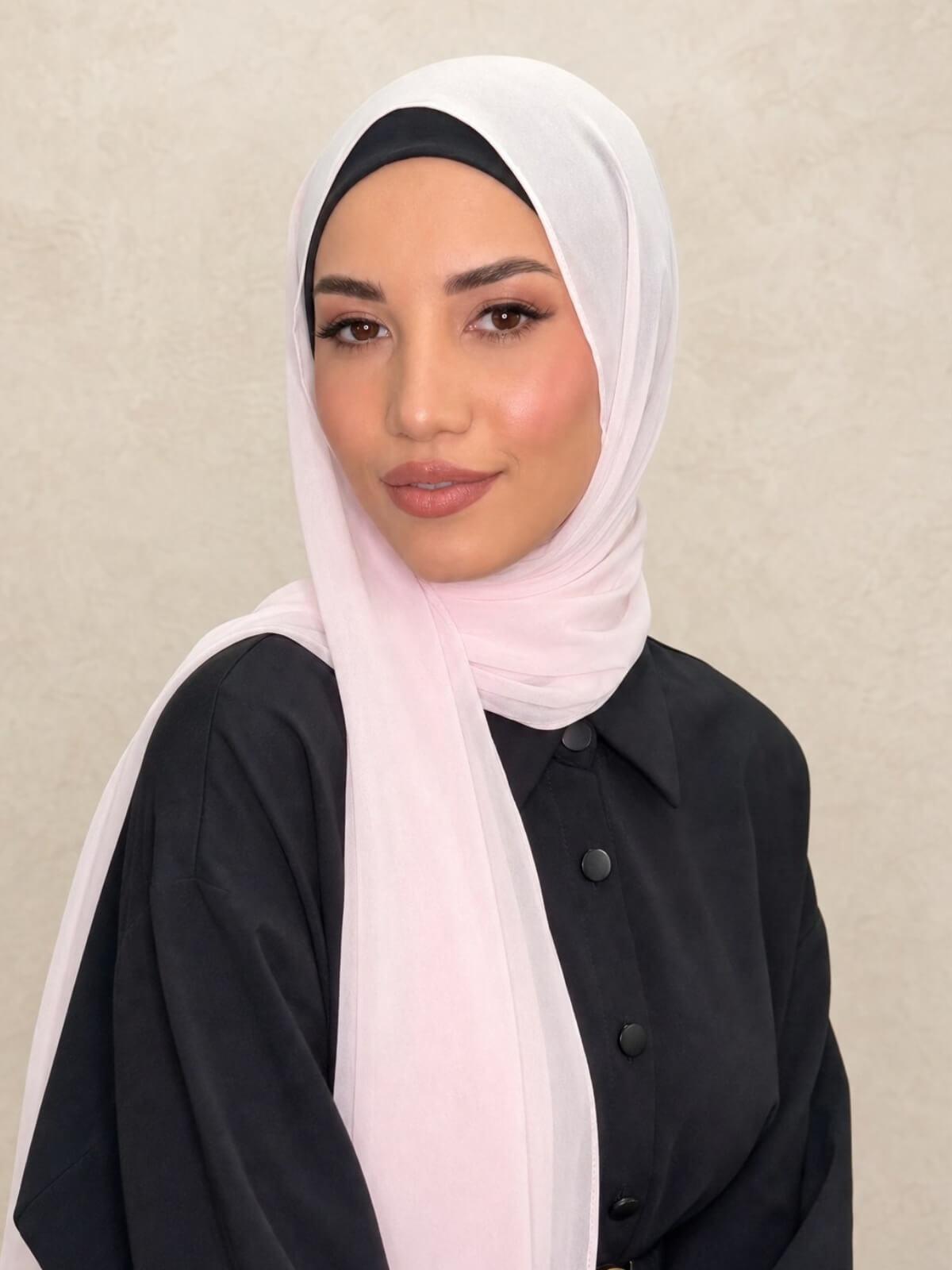 Luxury Chiffon Hijab-Baby Pink