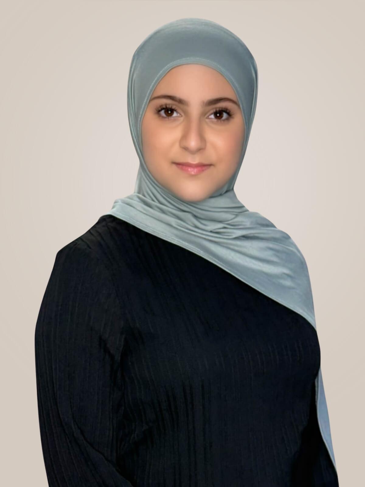 Modish Girl Pre-Sewn Jersey Hijab-Stone Green
