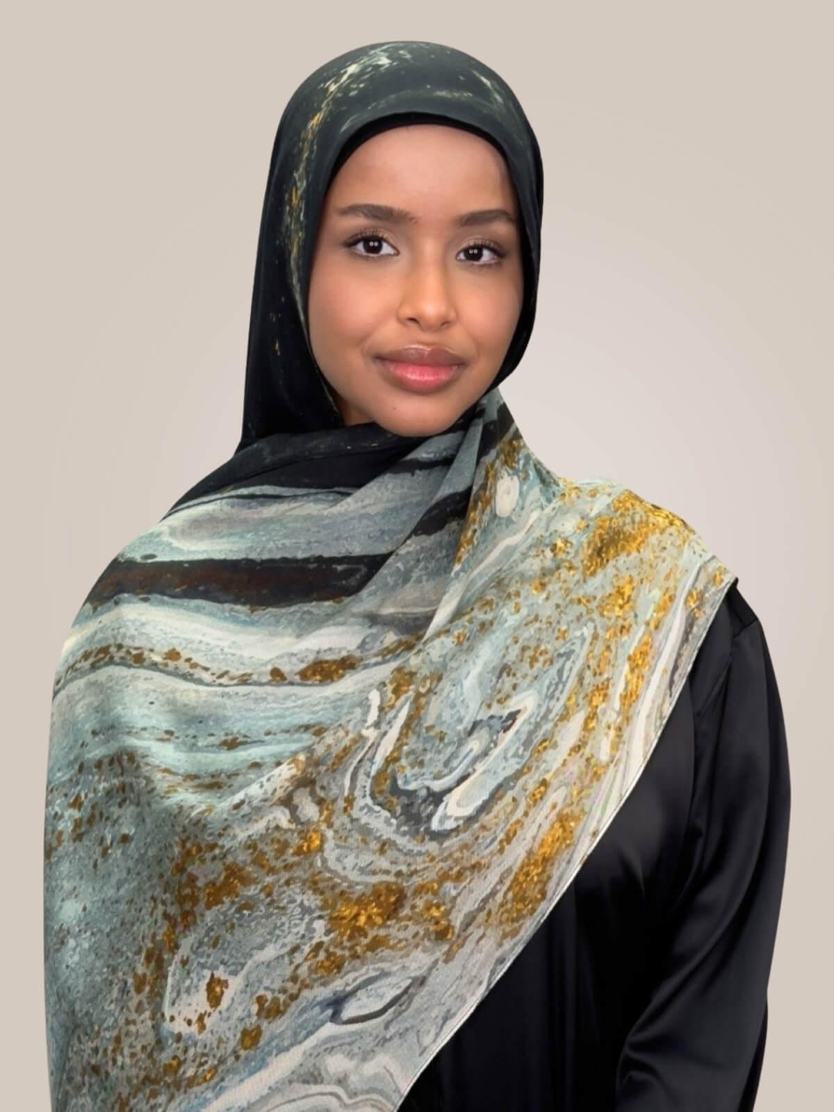 Print Modal Hijab-Sedona Slate