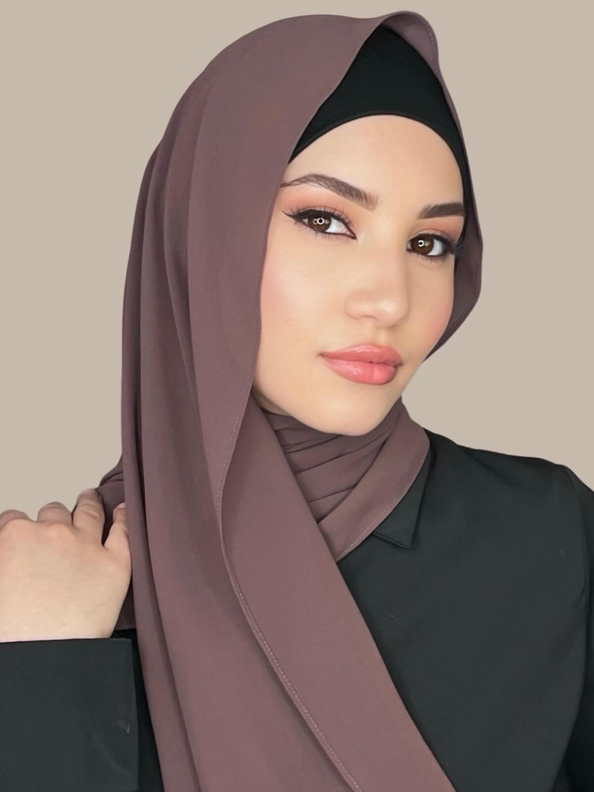 Classic Chiffon Hijab-Mocha Brown