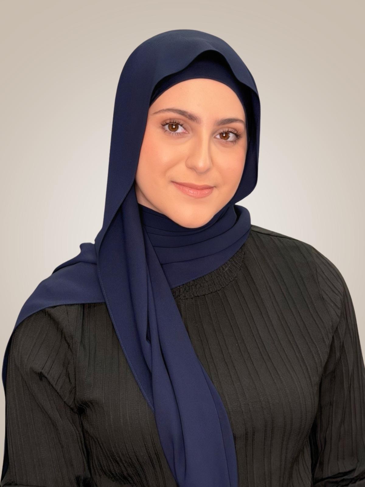 Modish Girl Matching Chiffon Hijab Set-Dark Slate