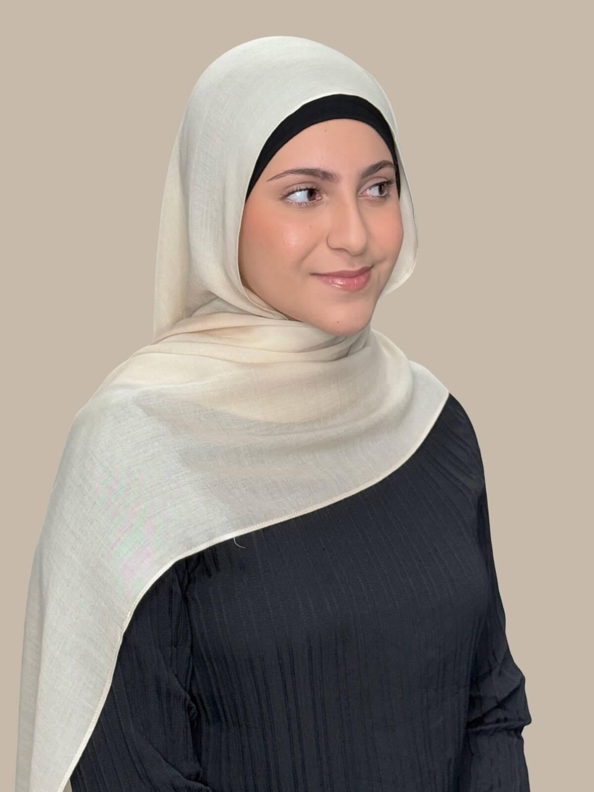 Modish Girl Cotton Modal Hijab-Buttercream