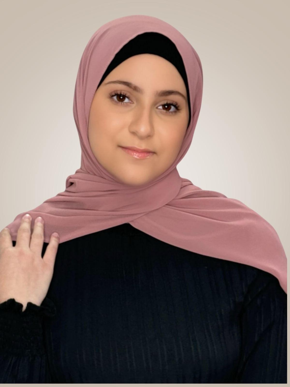 Modish Girl Luxury Chiffon Hijab-Rosey Brown