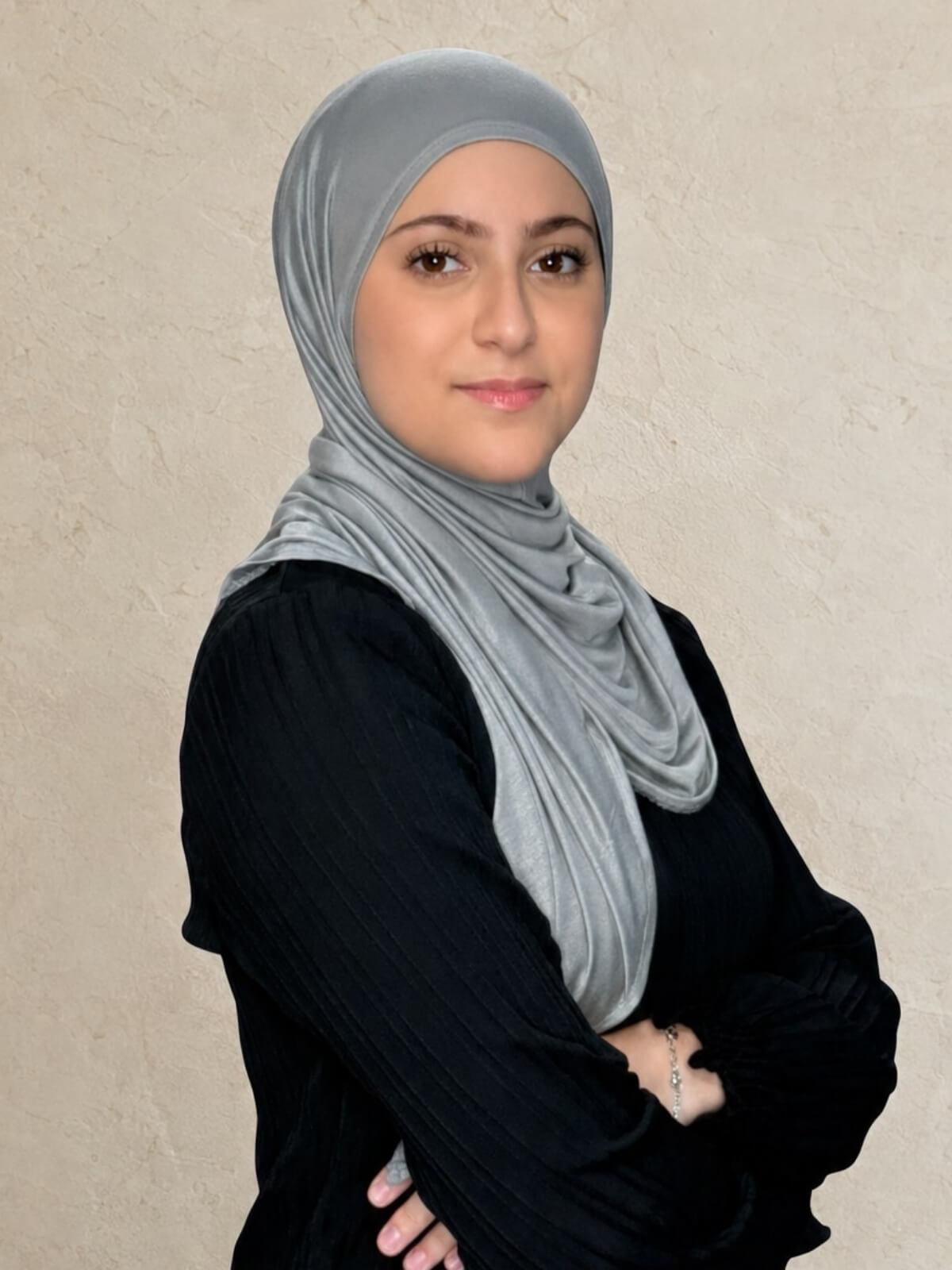 Modish Girl Pre-Sewn Jersey Hijab-Chic Grey