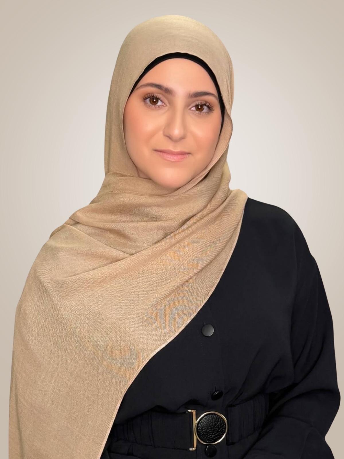 Modish Girl Cotton Modal Hijab-Tan