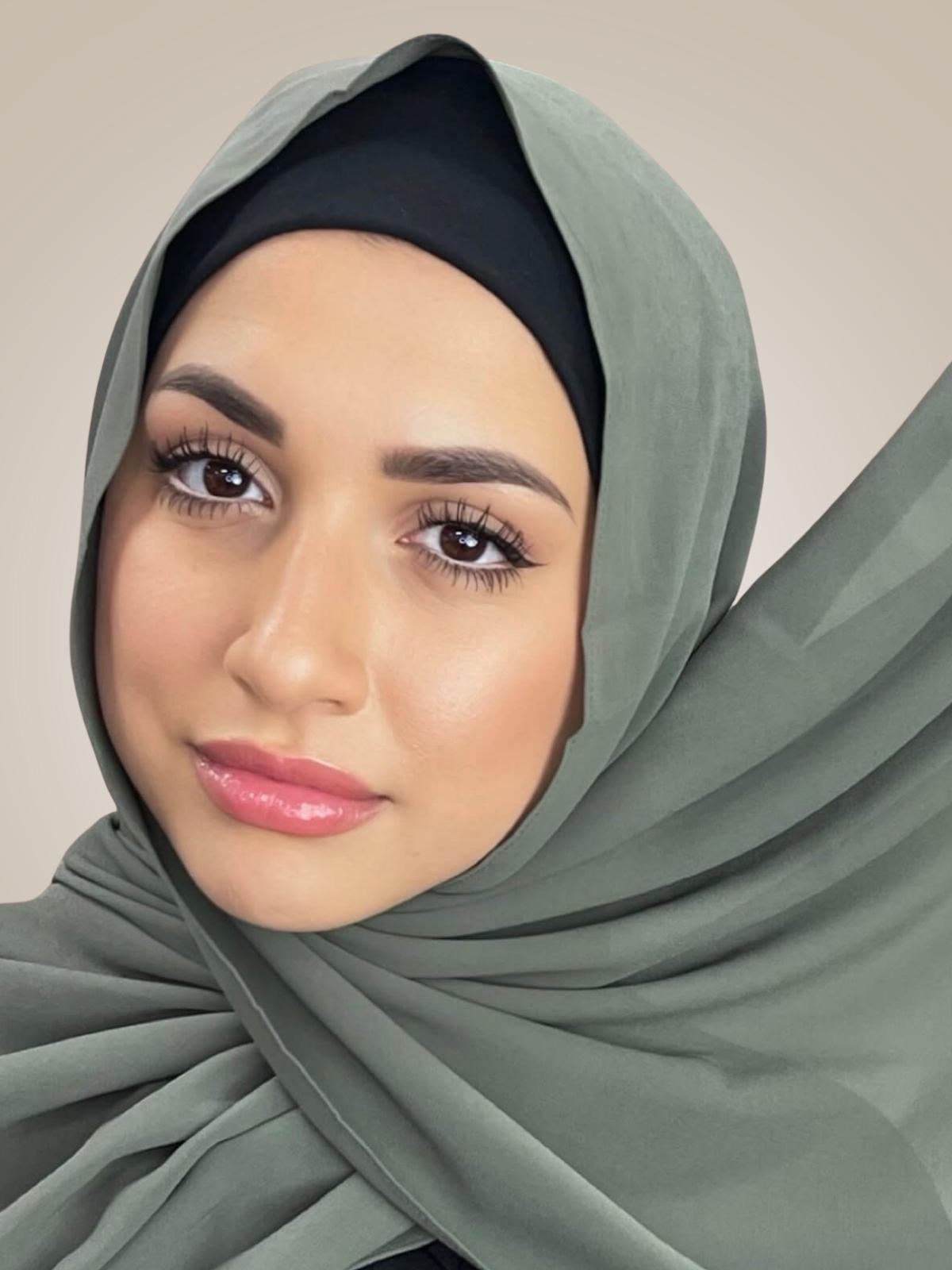 Classic Chiffon Hijab-Green Tea