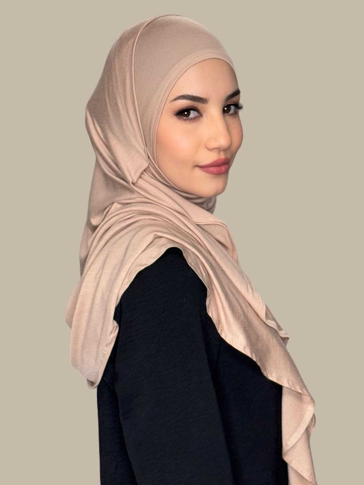 Pre-Sewn Jersey Hijab-Warm Taupe