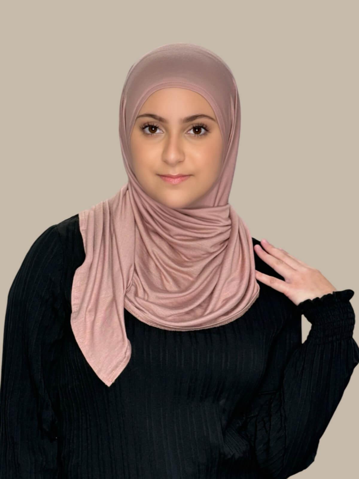 Modish Girl Pre-Sewn Jersey Hijab-Dusty Rose