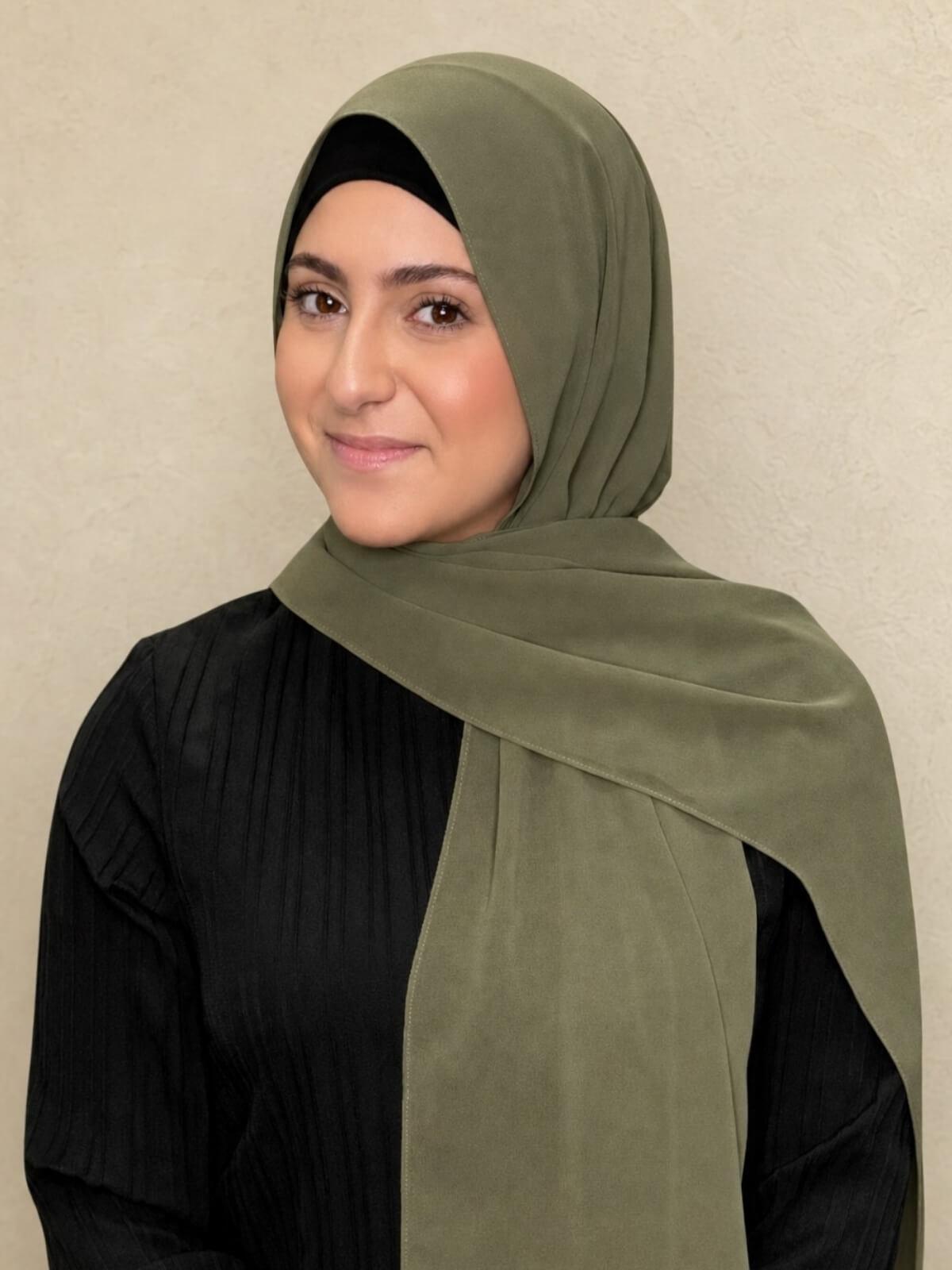 Modish Girl Luxury Chiffon Hijab-Dusty Olive