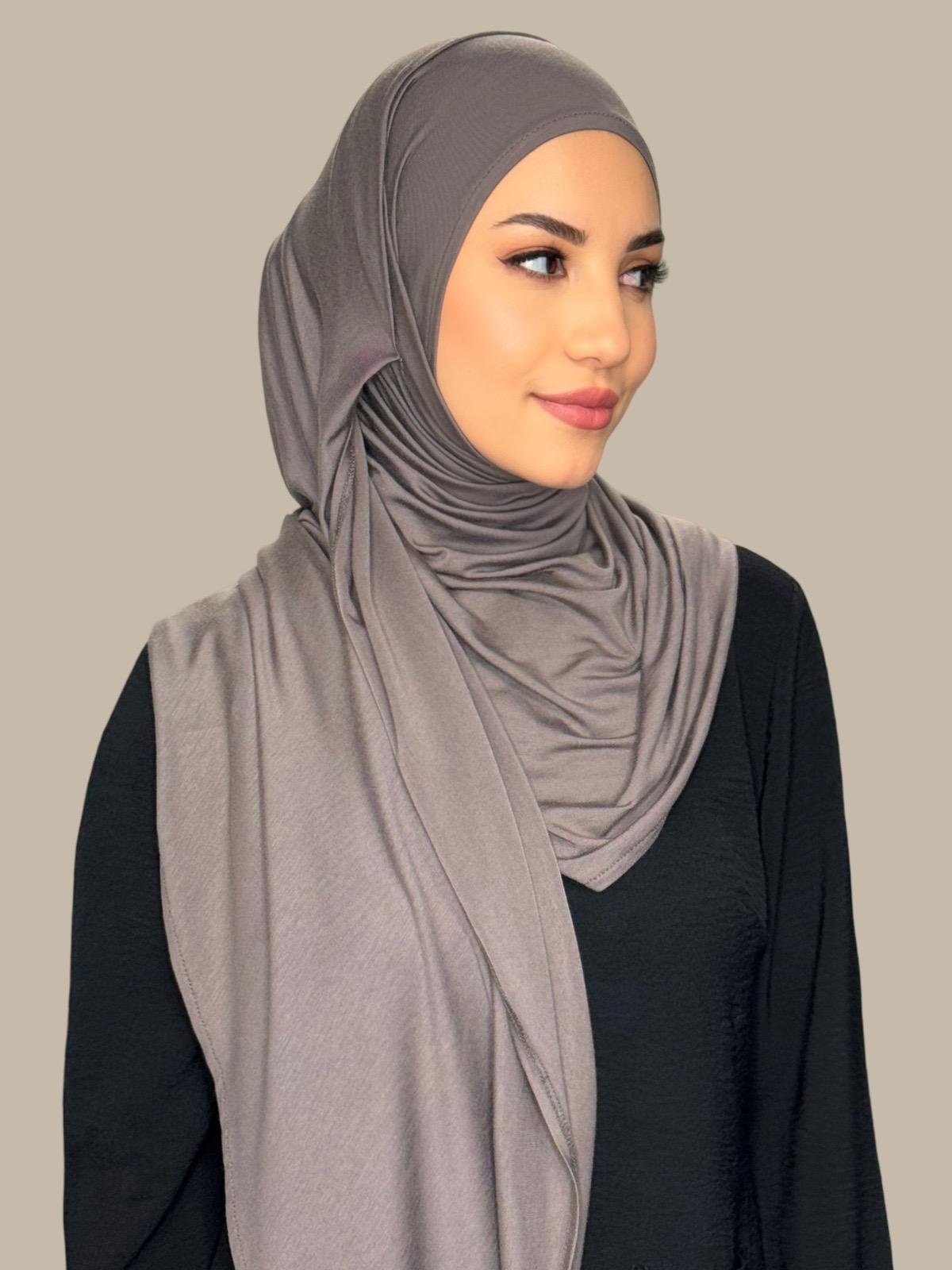 Pre-Sewn Jersey Hijab-Hazel