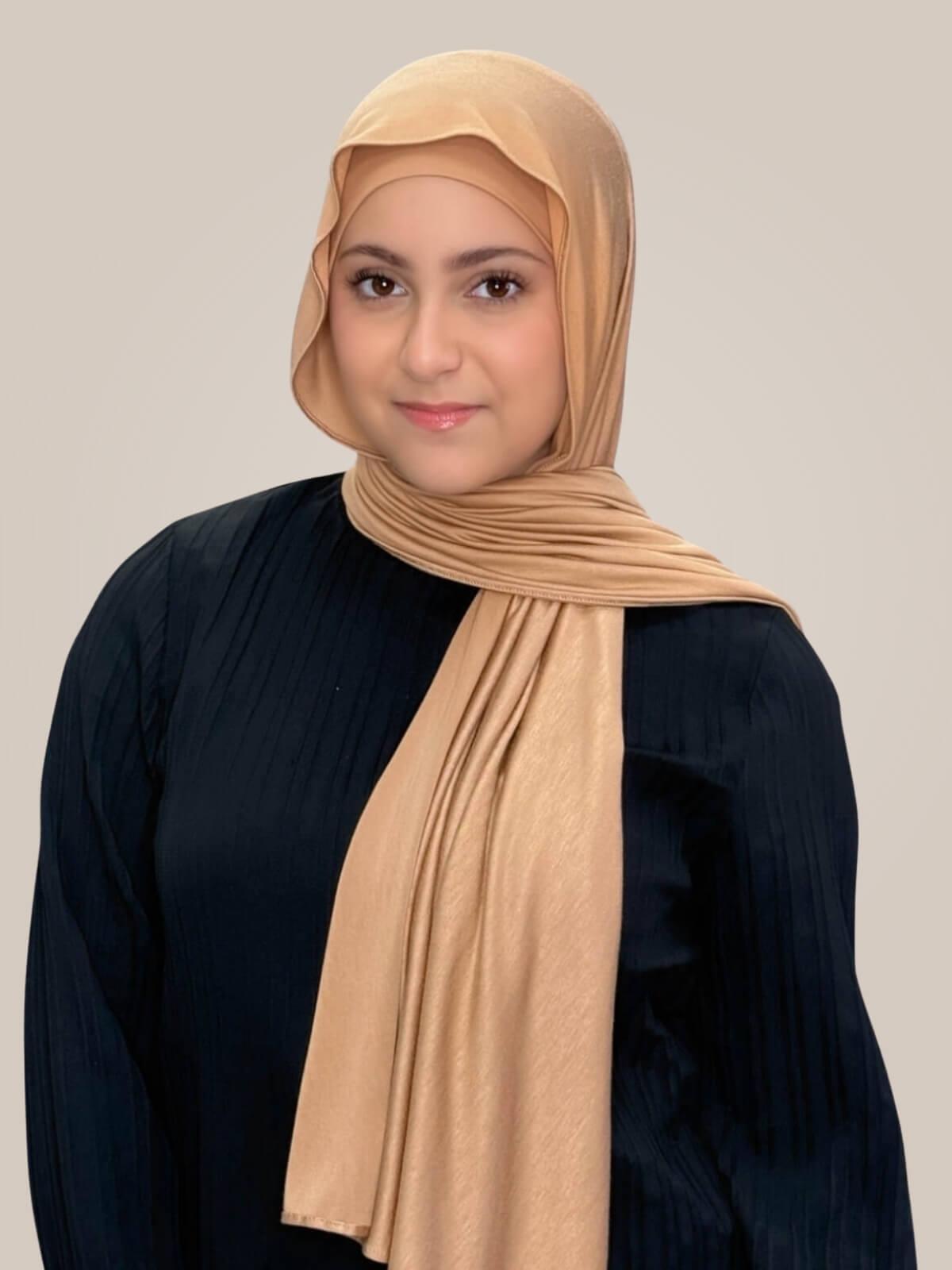 Modish Girl Premium Jersey Hijab-Honey