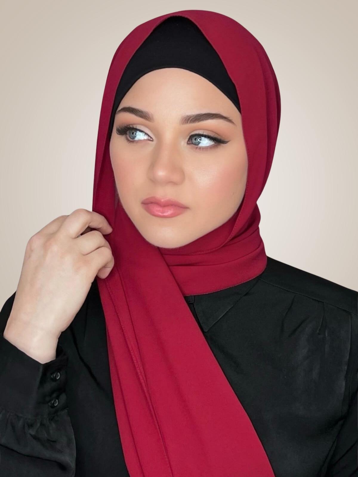Classic Chiffon Hijab-Wine