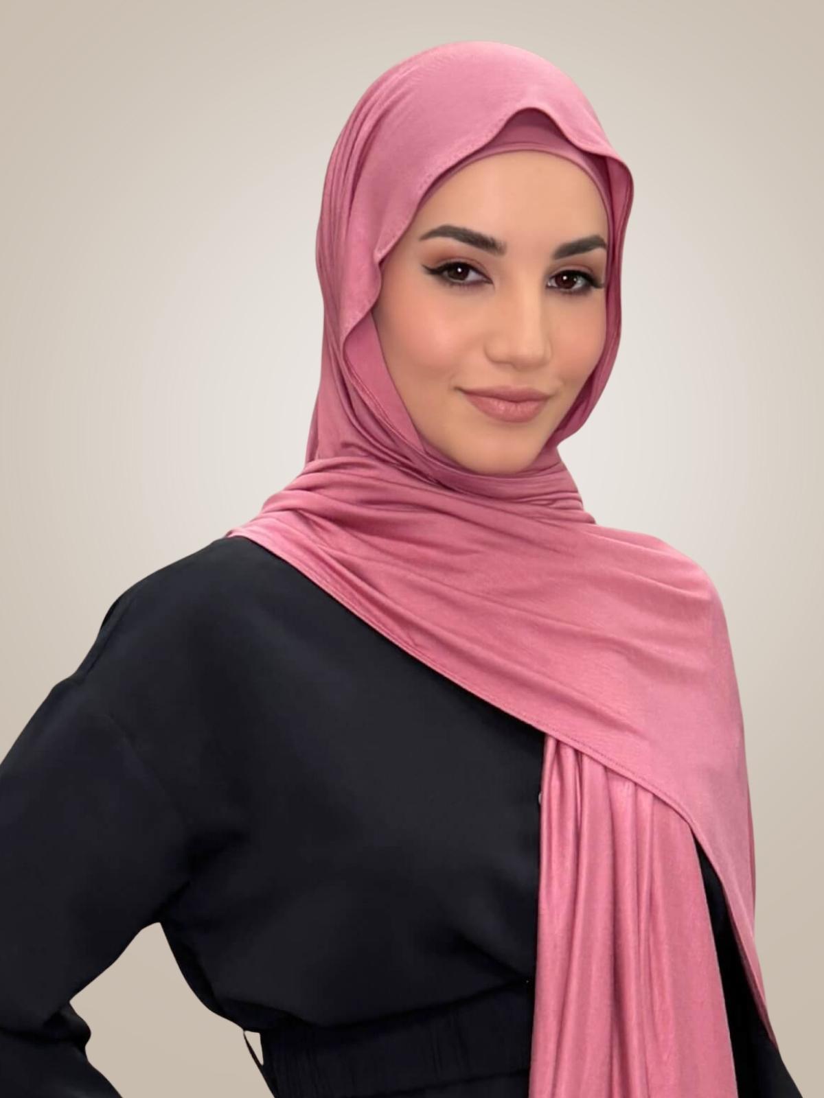 Premium Jersey Hijab-Pale Rose
