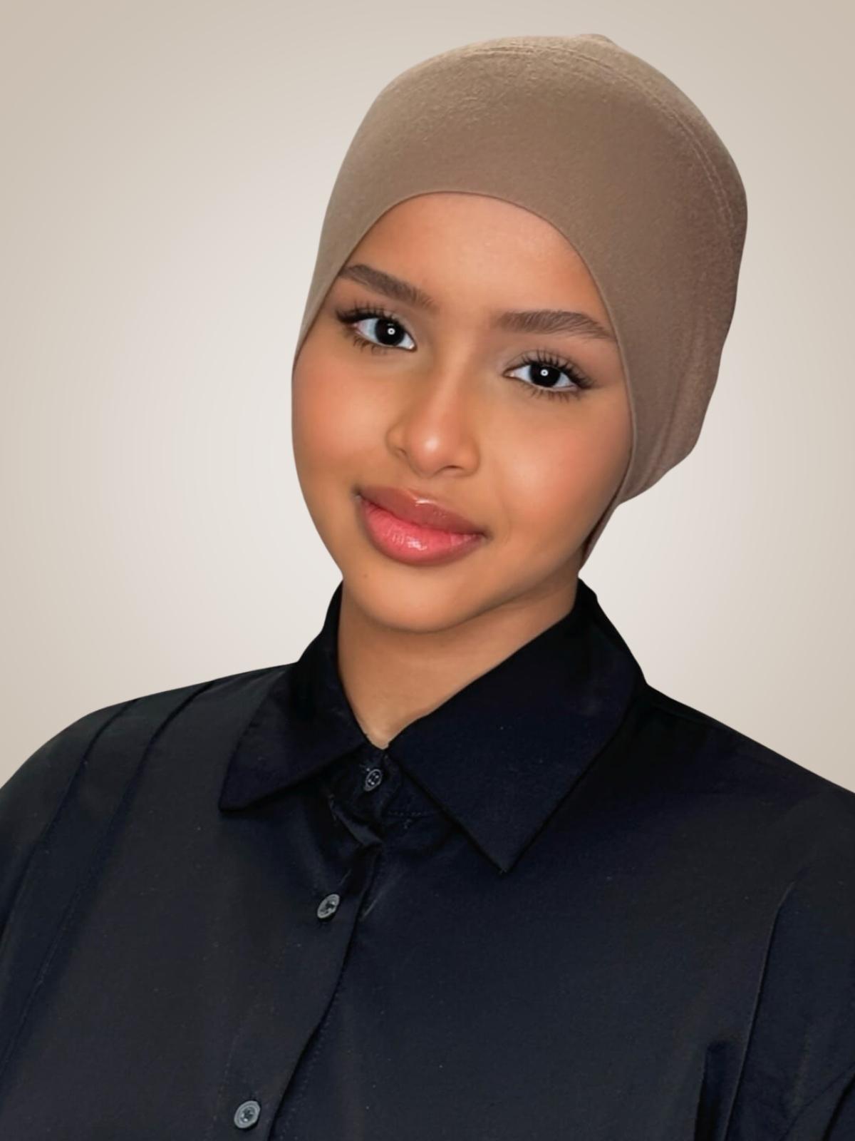 Premium Cotton Underscarf-Walnut Brown