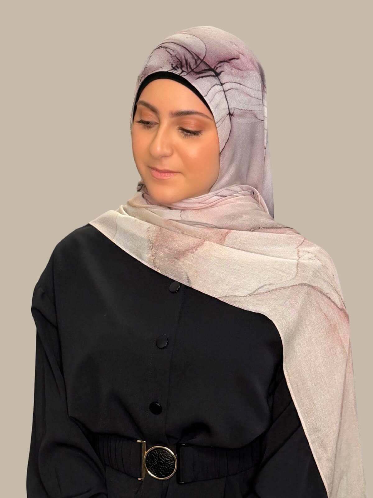 Modish Girl Print Modal Hijab-Tokyo Blossom