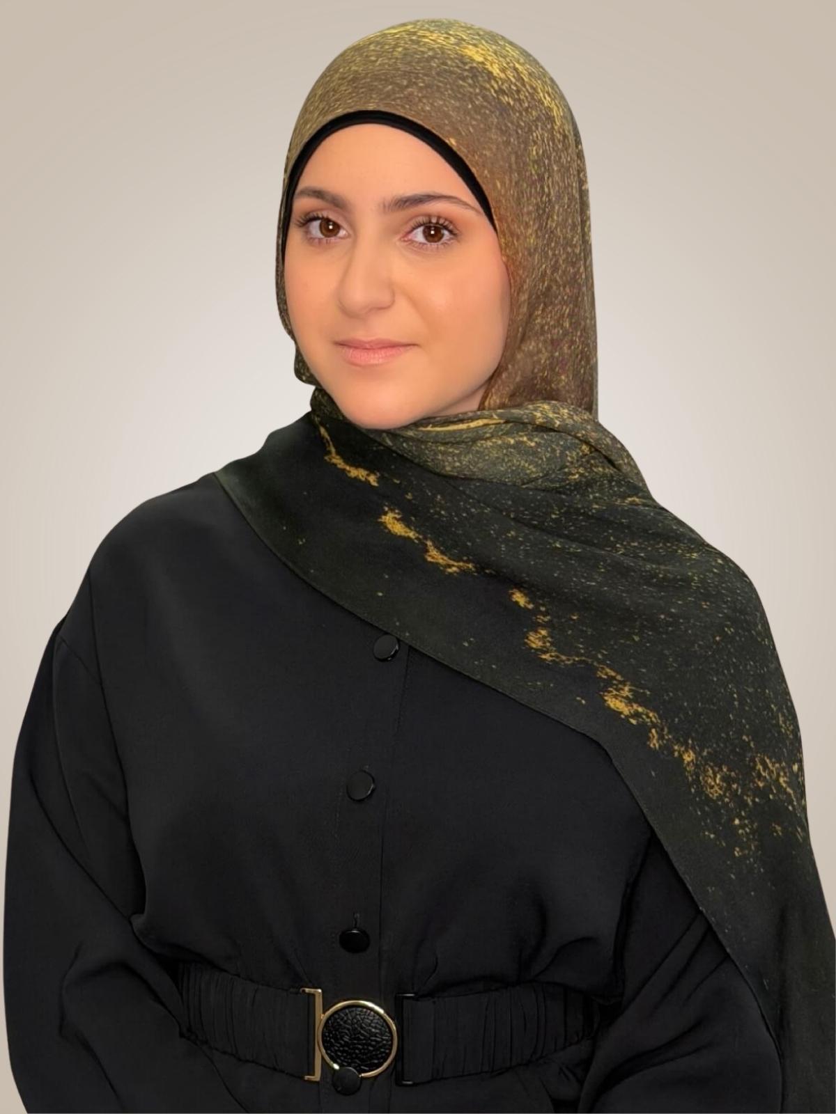 Modish Girl Print Modal Hijab-Golden Dune