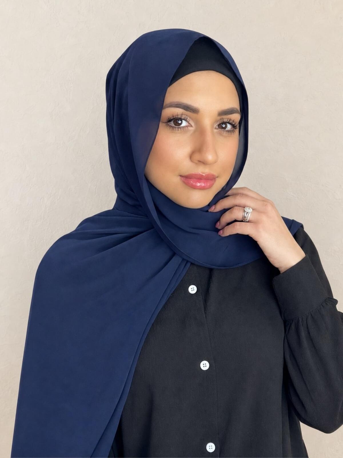 Luxury Chiffon Hijab-Dark Slate