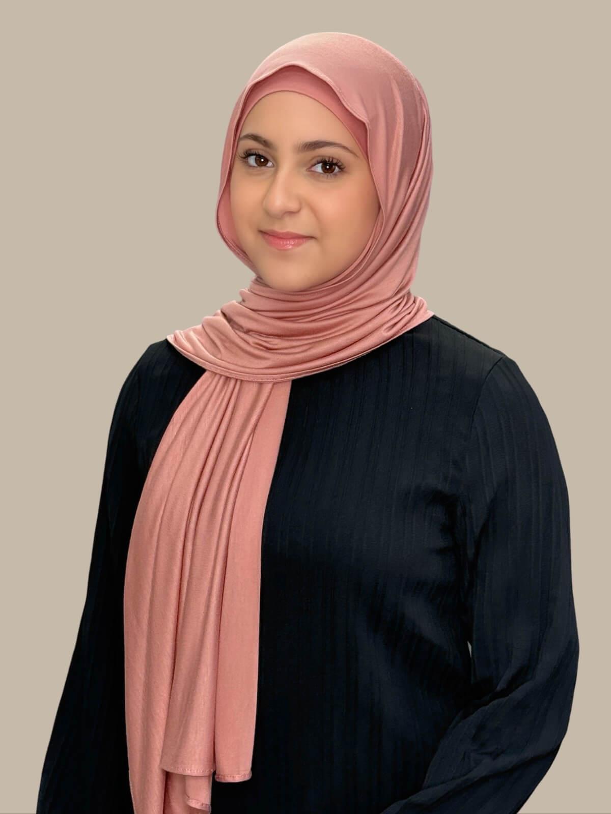 Modish Girl Premium Jersey Hijab-Wood Rose