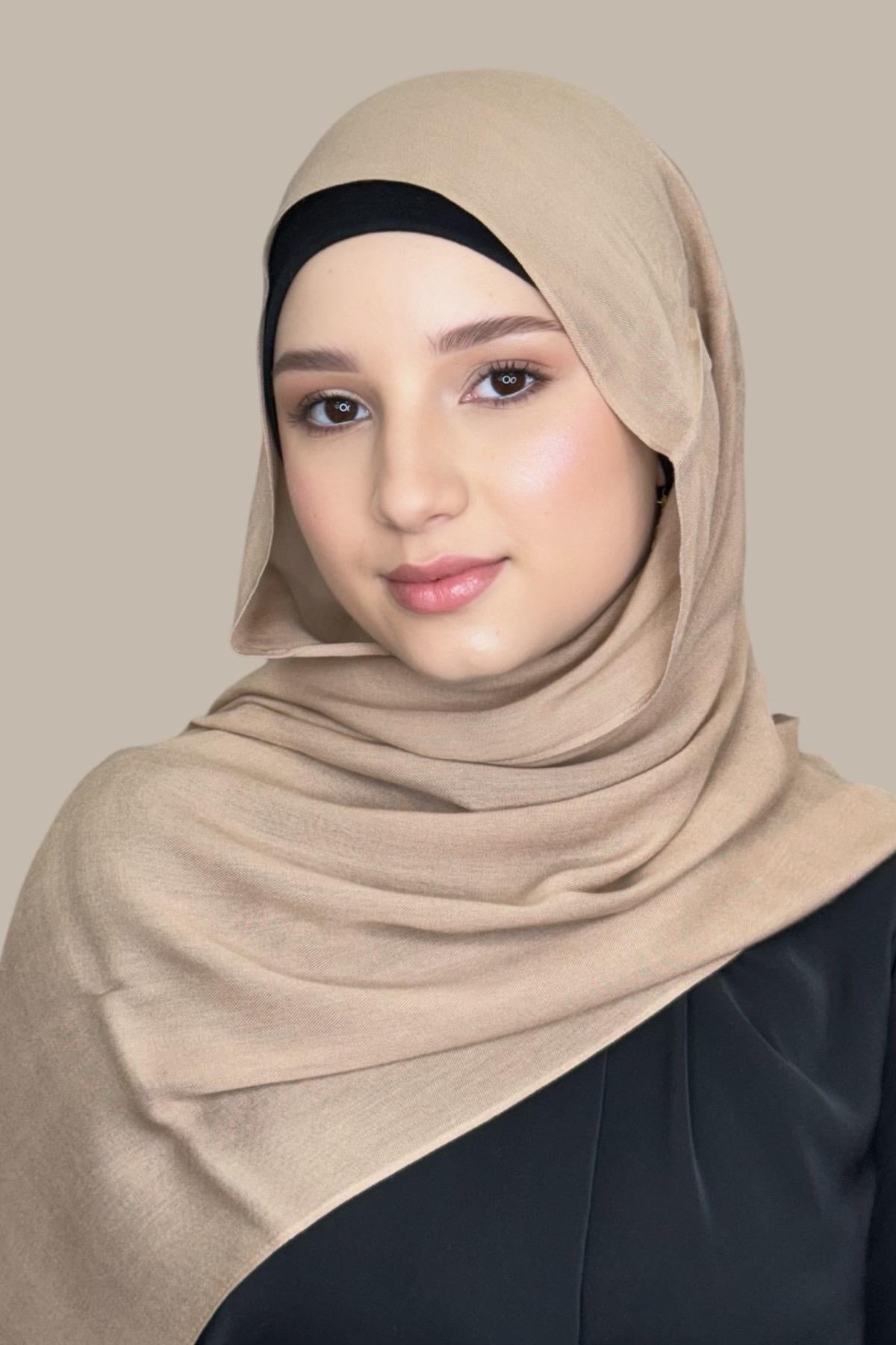 Modish Girl Cotton Modal Hijab-BurleyWood