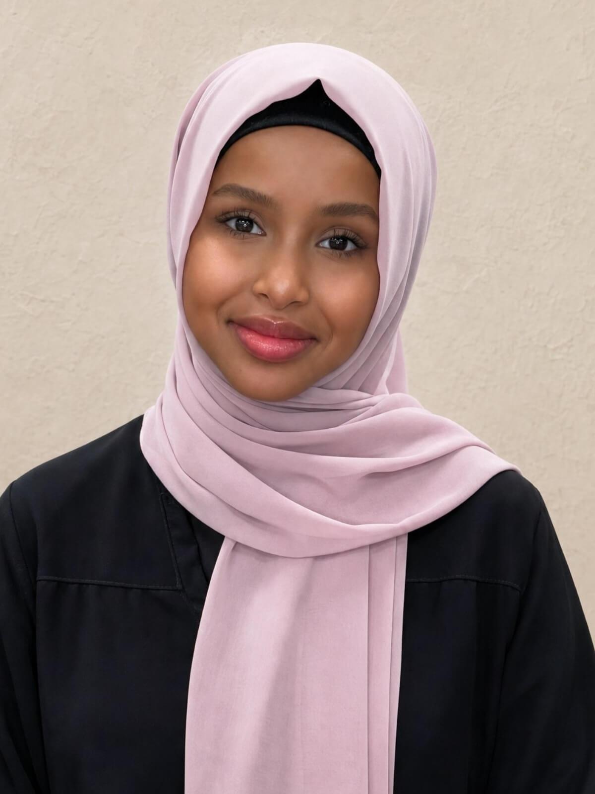 Luxury Chiffon Hijab-Barely Pink