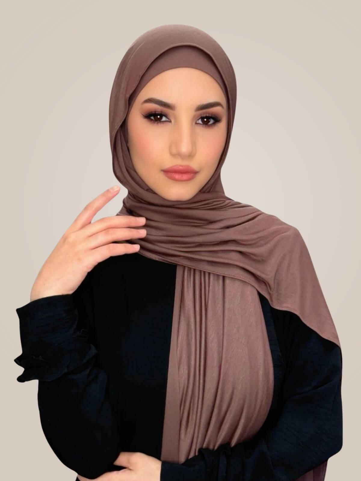 Premium Jersey Hijab- Mocha Brown