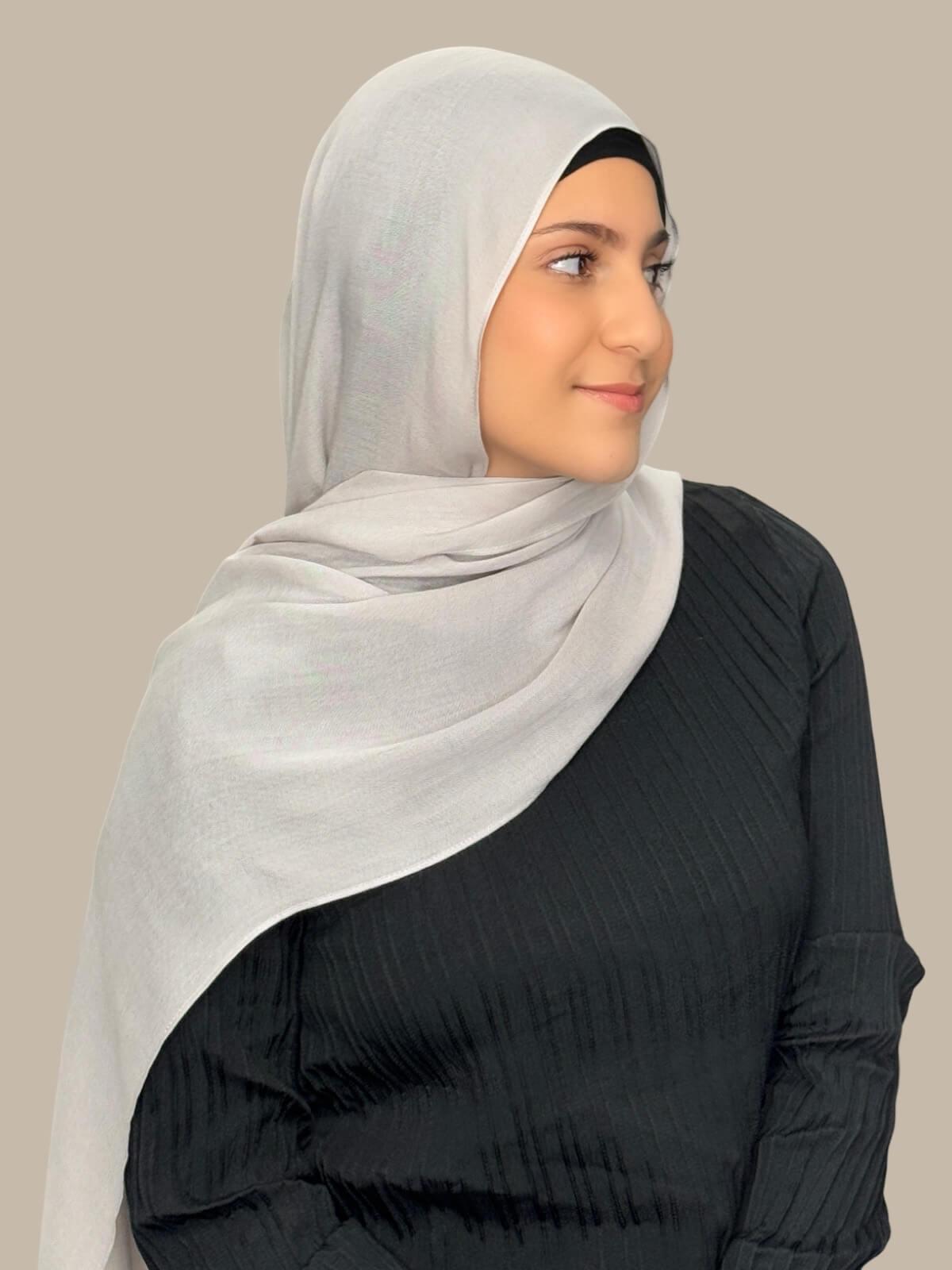 Modish Girl Cotton Modal Hijab-Misty Mink