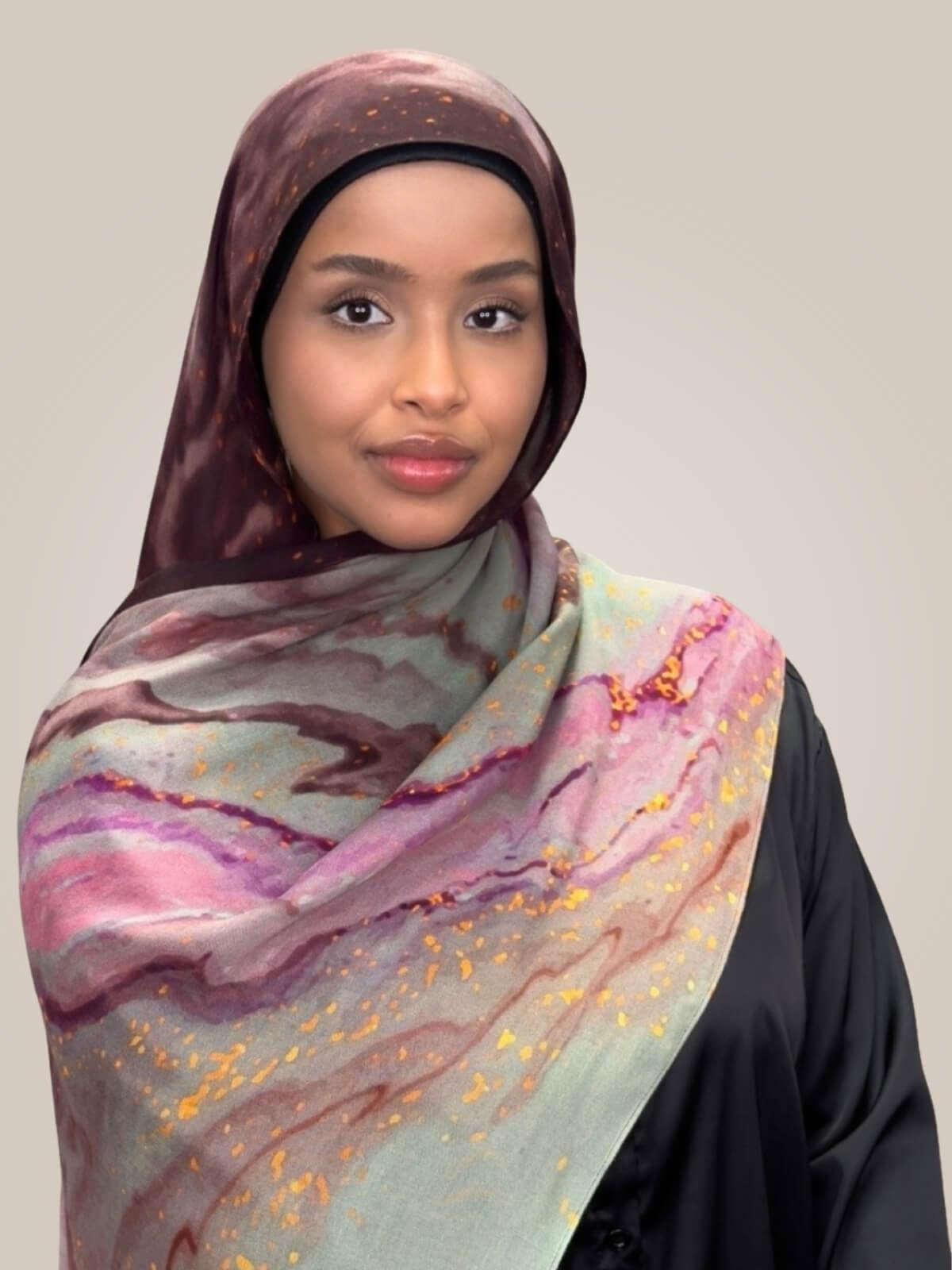 Print Modal Hijab-Rose Mirage