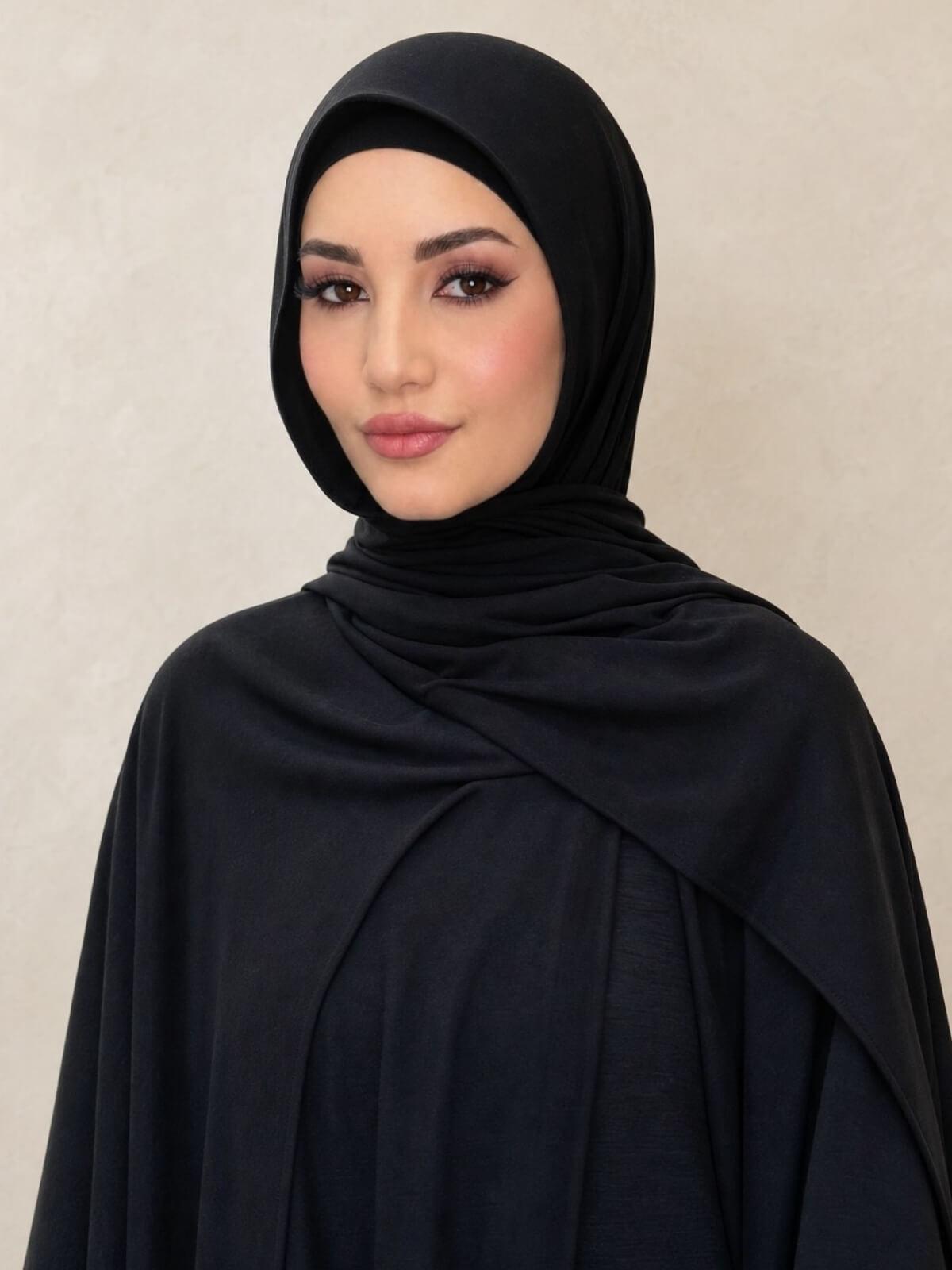 Premium Jersey Hijab-Black