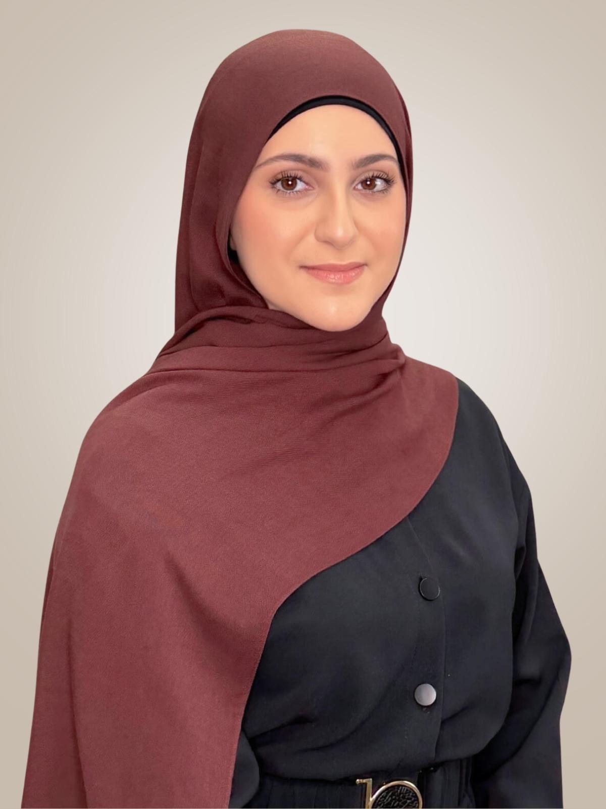 Modish Girl Cotton Hijab-Raisin Brown