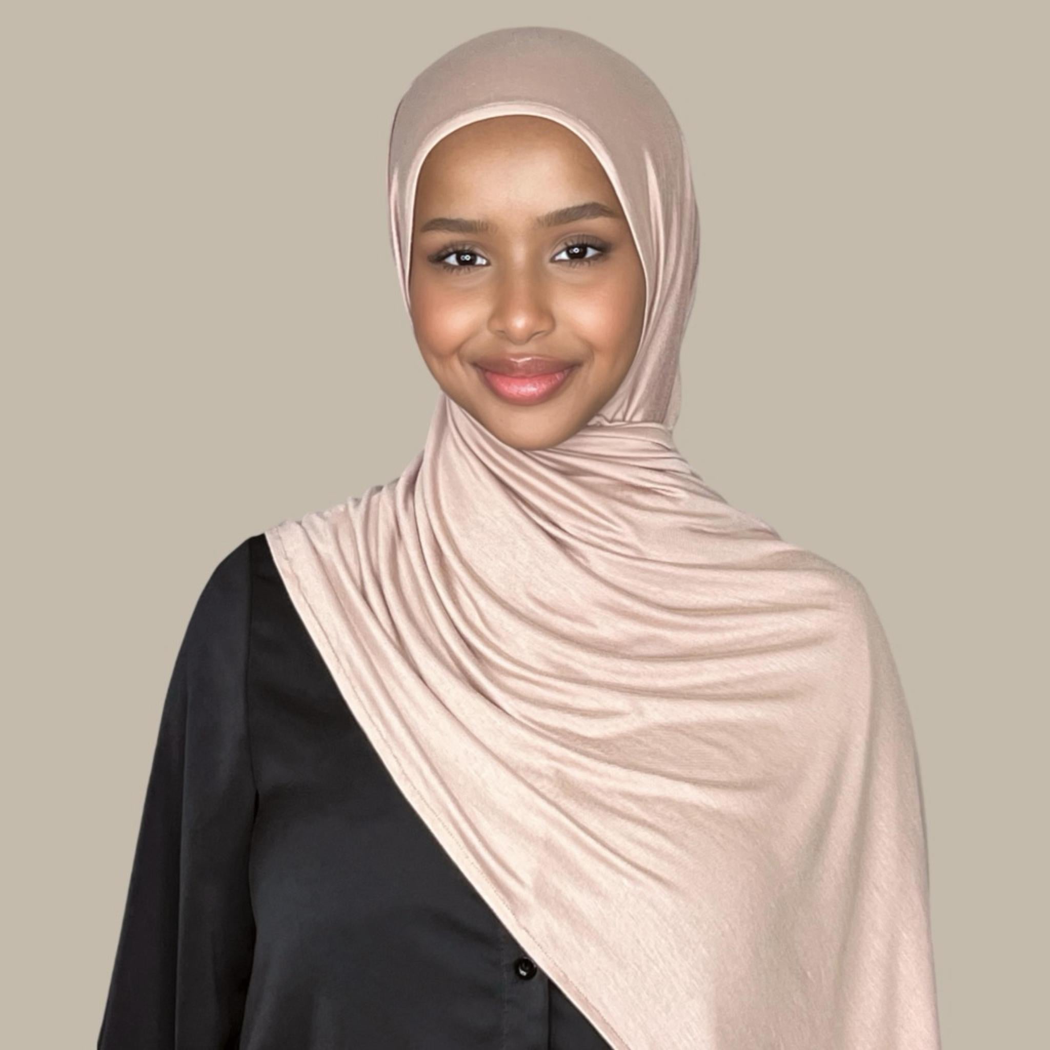 Pre-Sewn Jersey Hijab-Warm Taupe