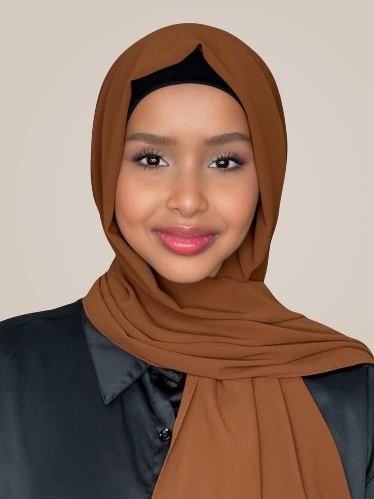 Classic Chiffon Hijab-Cinnamon