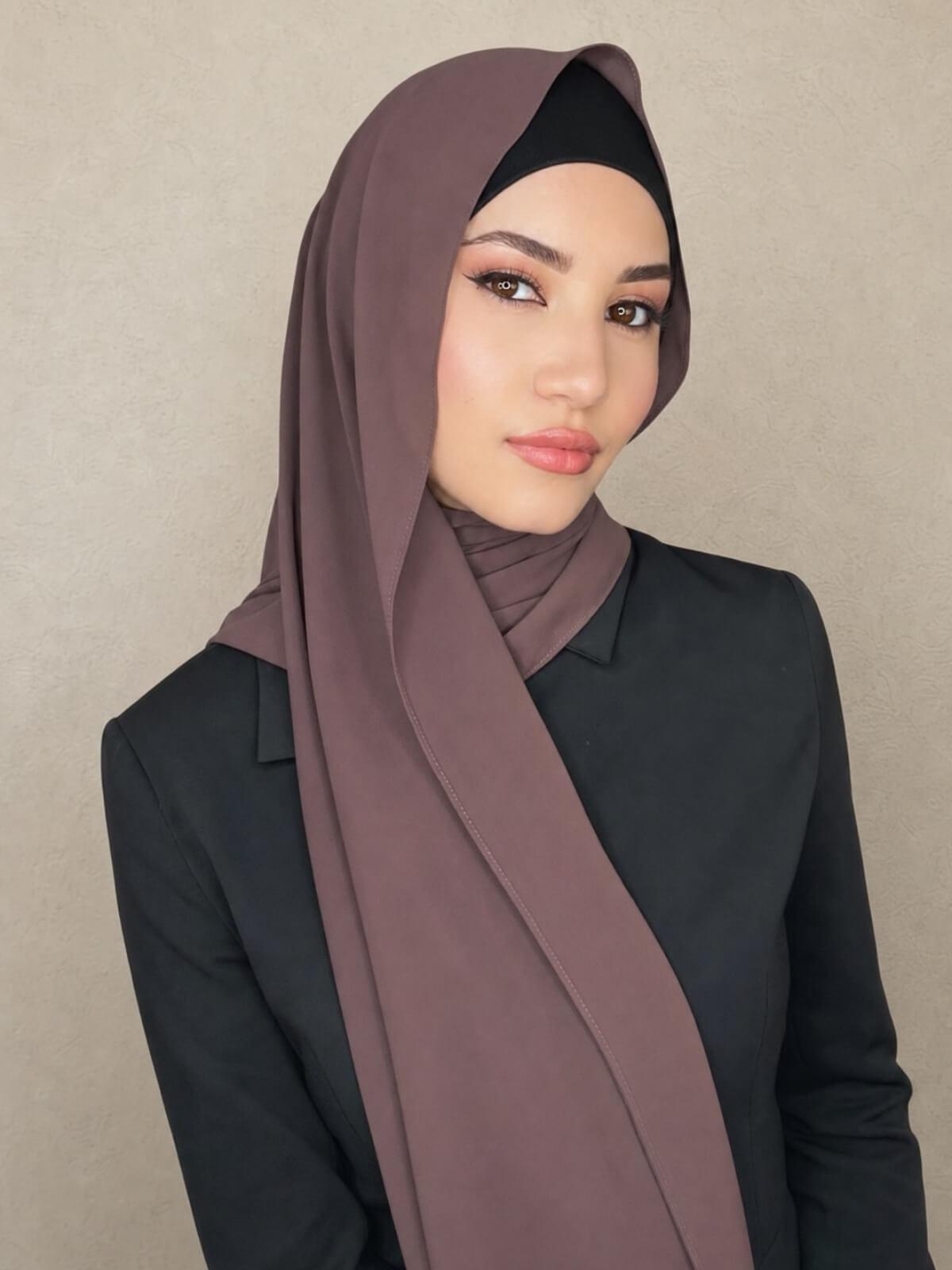 Classic Chiffon Hijab-Mocha Brown