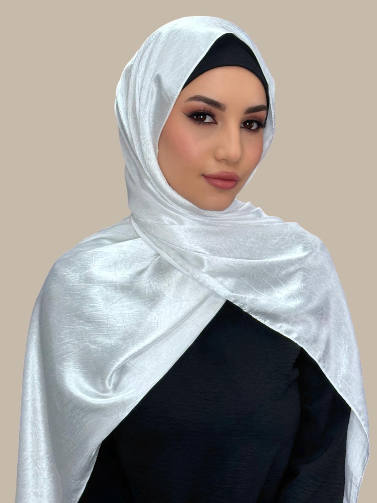 Classic Satin Hijab-White