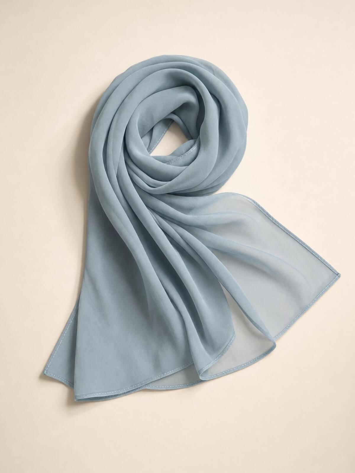 Luxury Chiffon Hijab-Stone Green